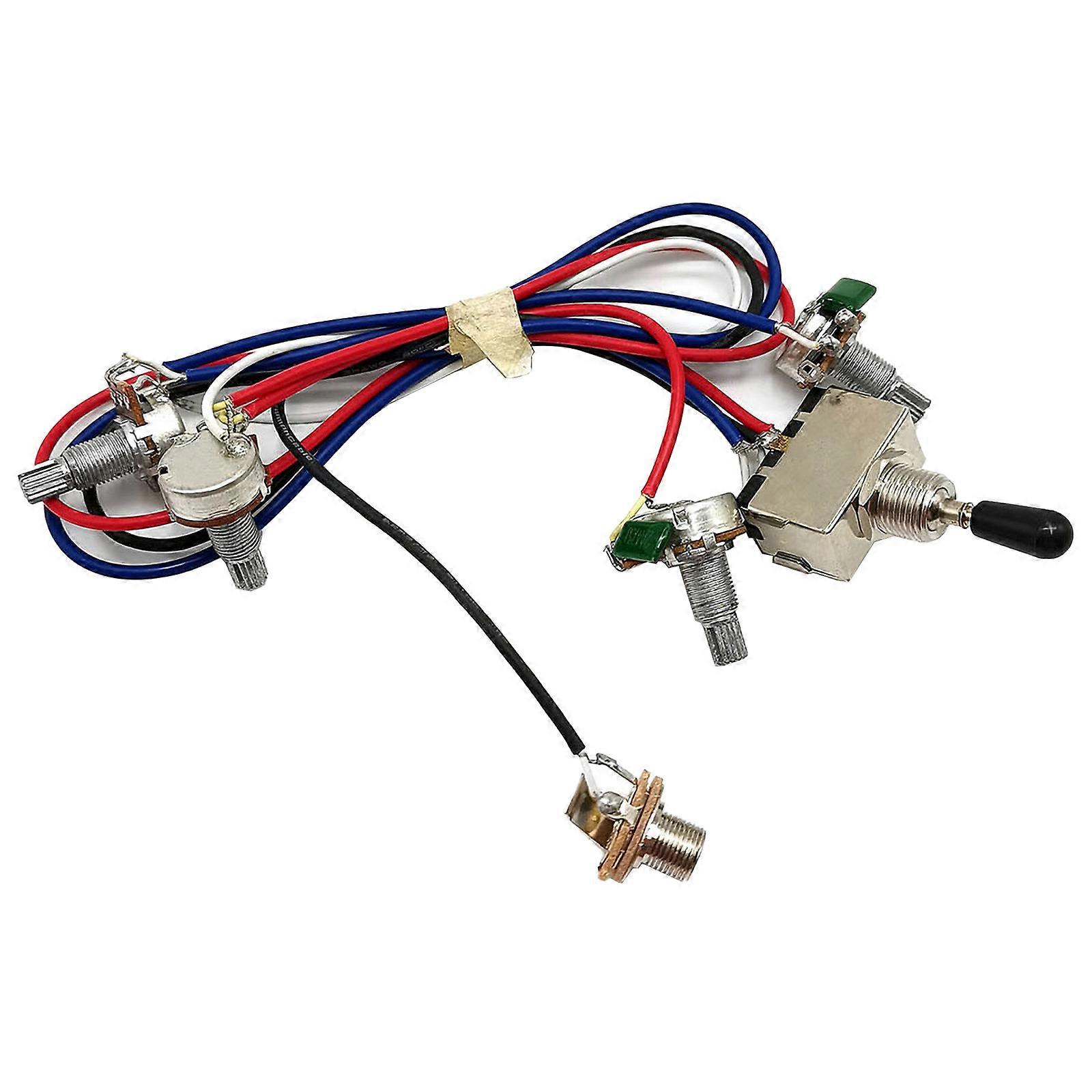 Electric Guitar Wiring Harness Prewired Kits 3 Way Switch Volumes Tone Control Wiring Harness Guitar Part Easily Install Multicolor