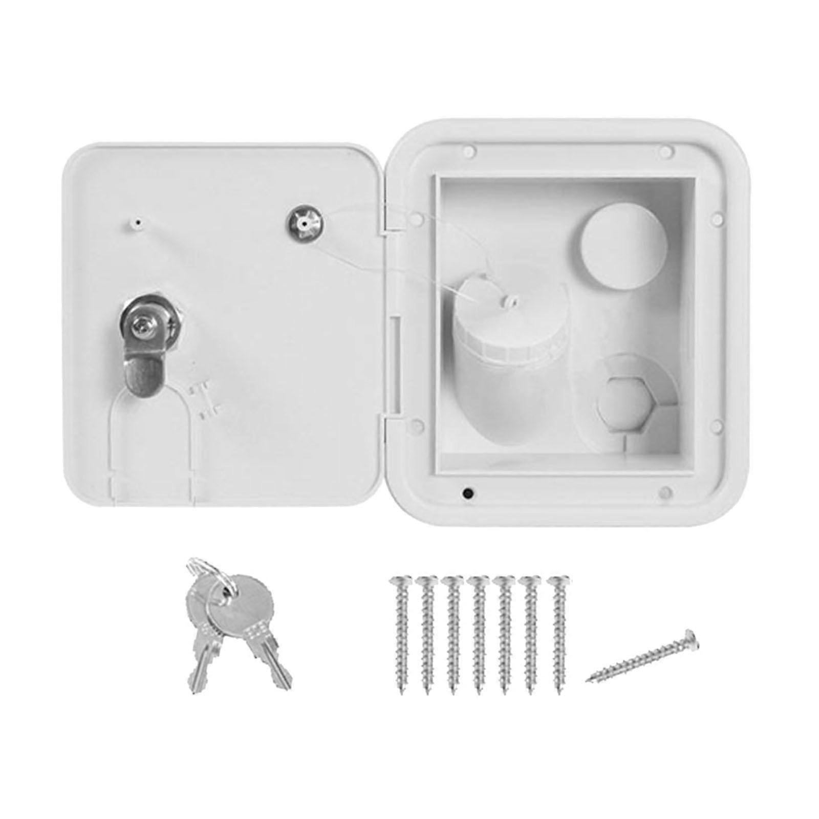 Water Locking Cap Leak Proof RV Fresh Water Fill Inlet White