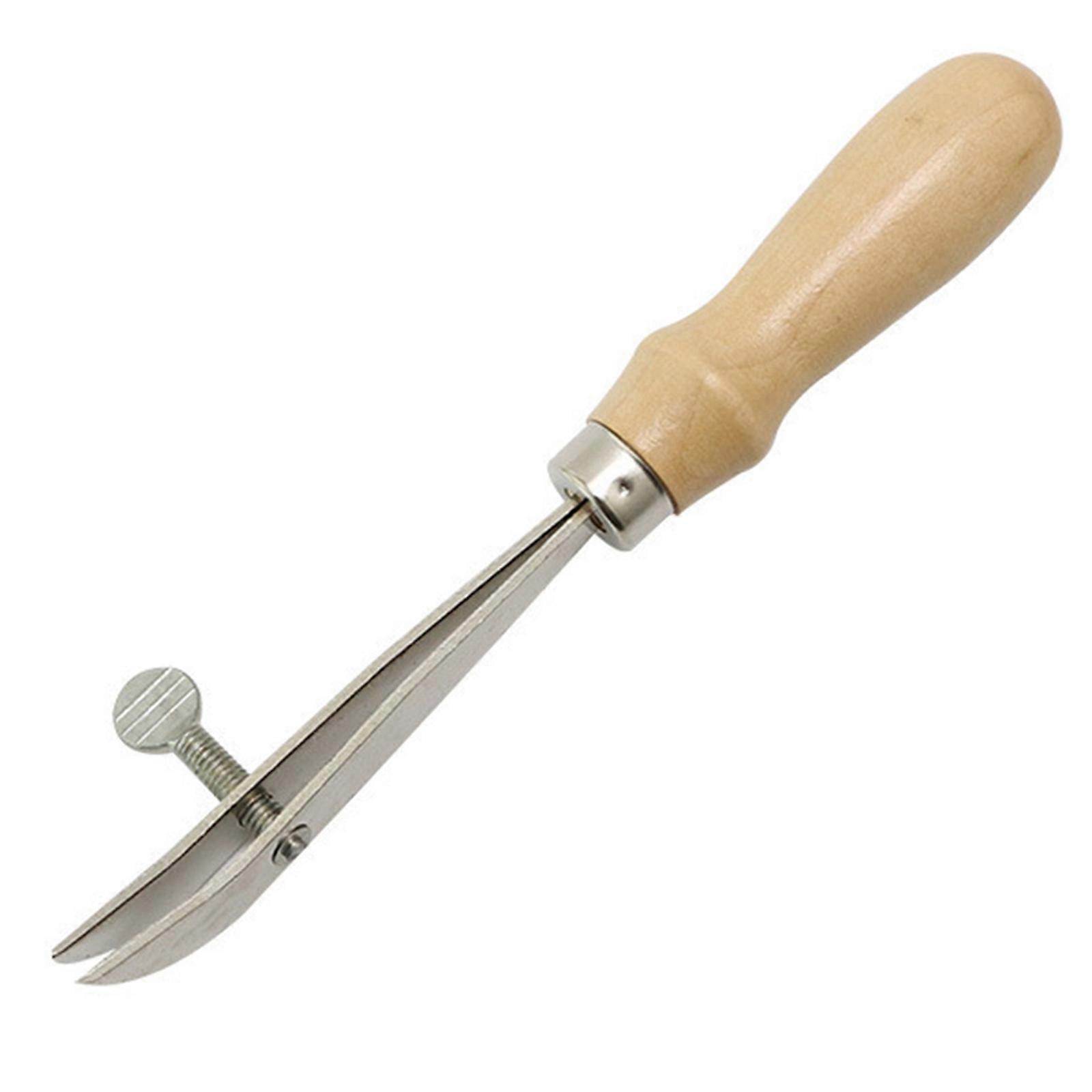 Leather Edging Creaser Tool with Wood Handle Leather Craft Scriber Marking Tool Adjustable Leather Creaser Working Tool