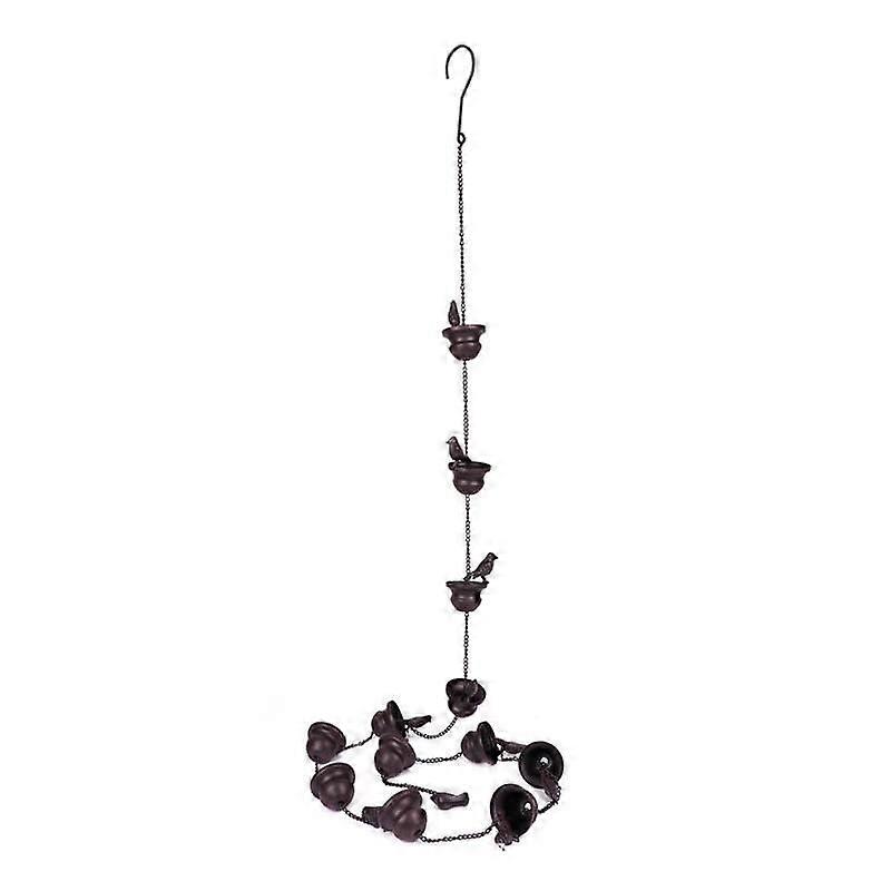 Metal Rain Chain 2.4m Decorative Gutter Drainage Chain for Roofs - Durable Weather-Resistant Metal Design