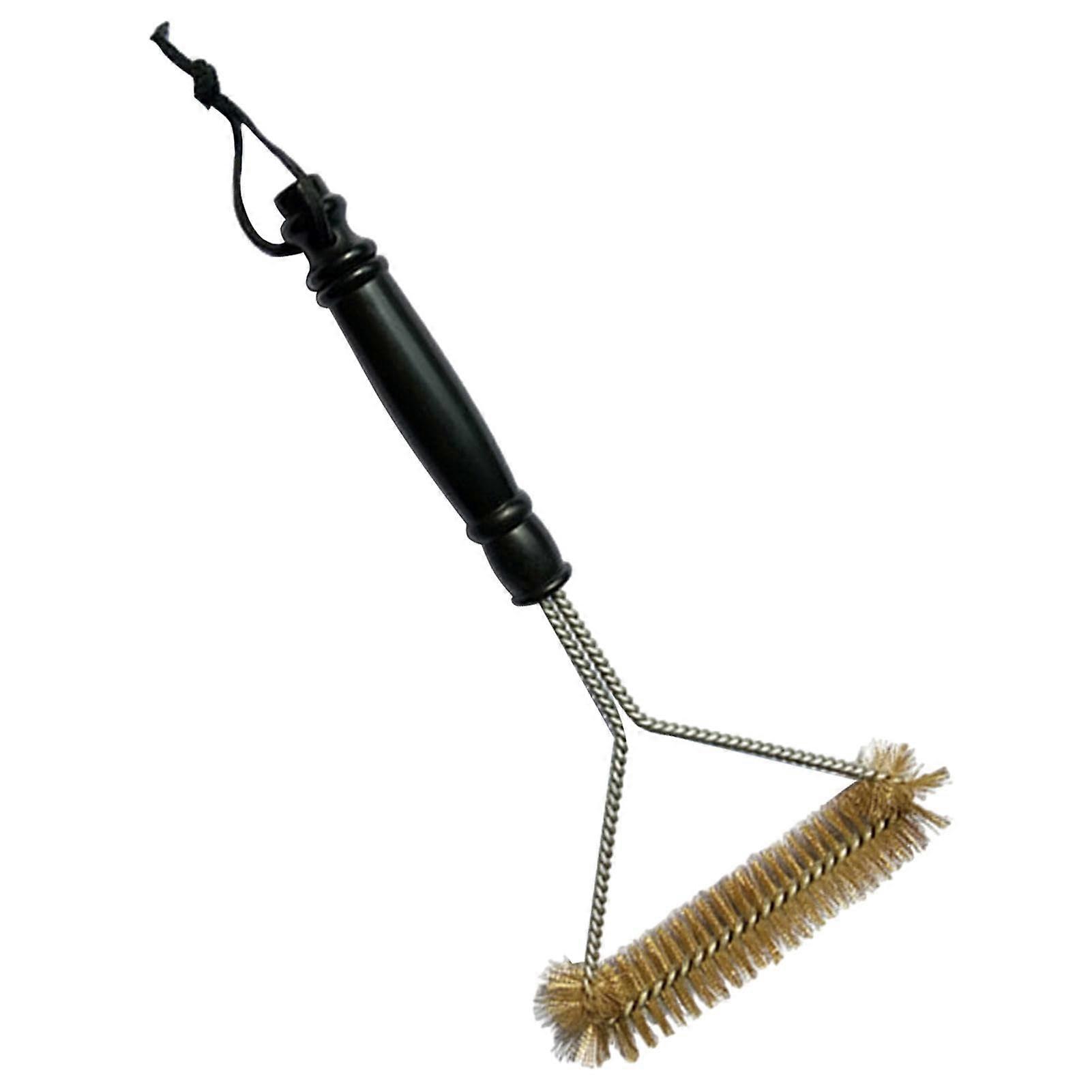 BBQ Cleaning Brush 12-Inch Grill Cleaning Brush With Non-Slip Handle Anti-Rust Copper Wire Bristles