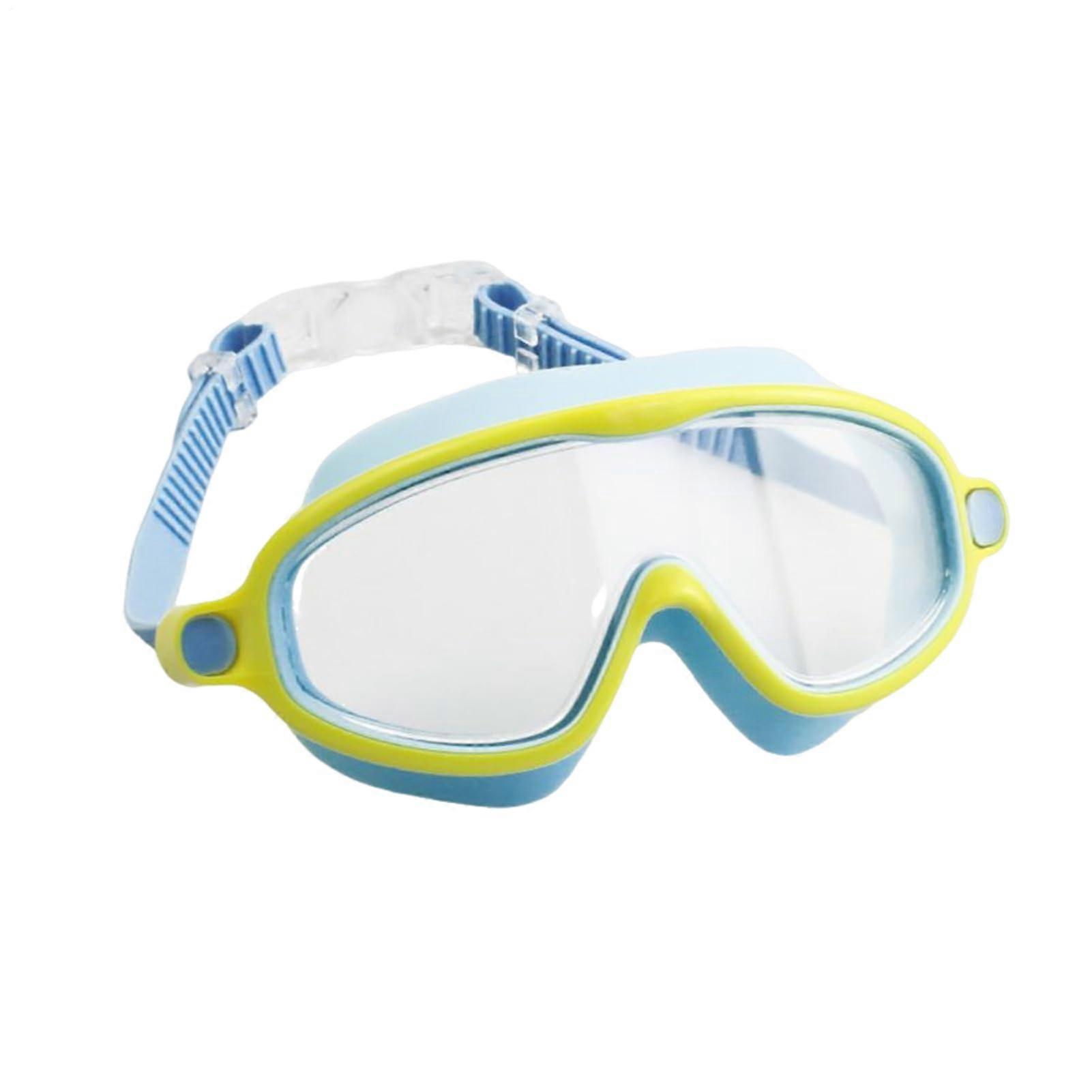 Kids Swimming Goggles, Silicone AntiFog Eyewear for Pool, Beach, Water Park Blue