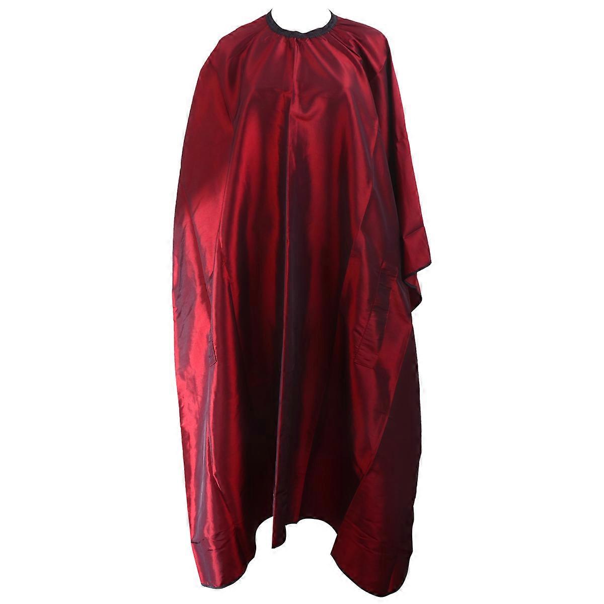 Hair Cutting Cape Apron Unisex Soft Lightweight Protective Cloth for Salon Barber Dye Perm Use Red