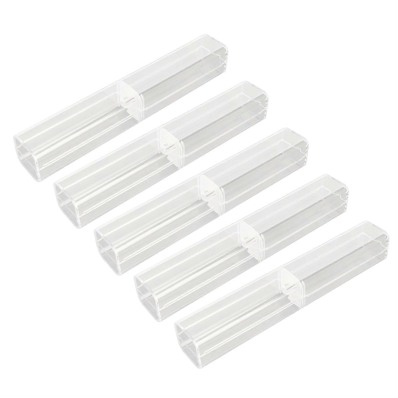2025 Latest Model  5Pcs Transparent Pencil Case Compact Size Portable Durable