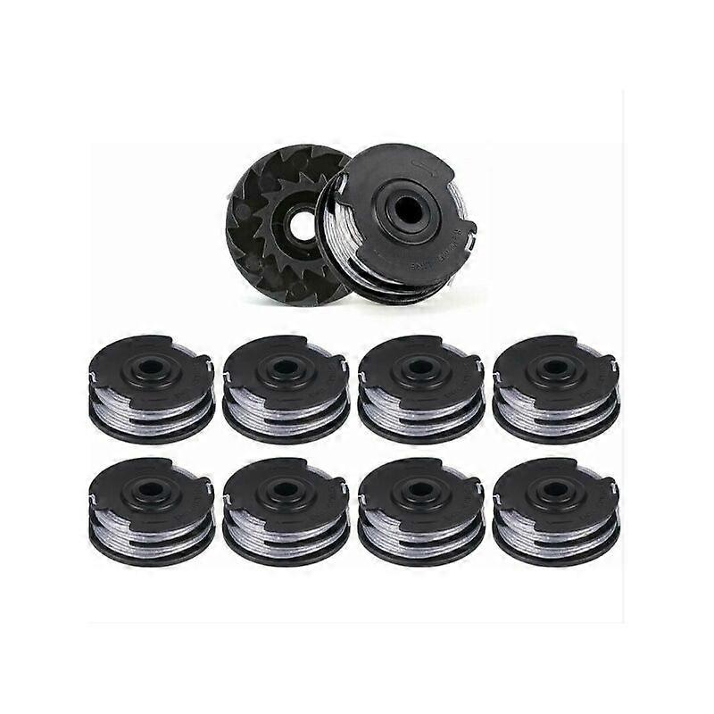 10pcs Replacement Line Spools for Double Line Brushcutters, 6m x 1.6mm Length, Suitable for Bosch Models ART 30-36 LI, ART 30, ART 27 and ART 24