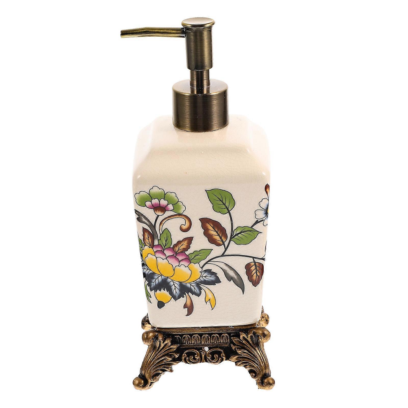 Refillable Lotion Bottle Rectangular with Rounded Edges Ceramic Hotel Use Liquid Dispensing 1Set