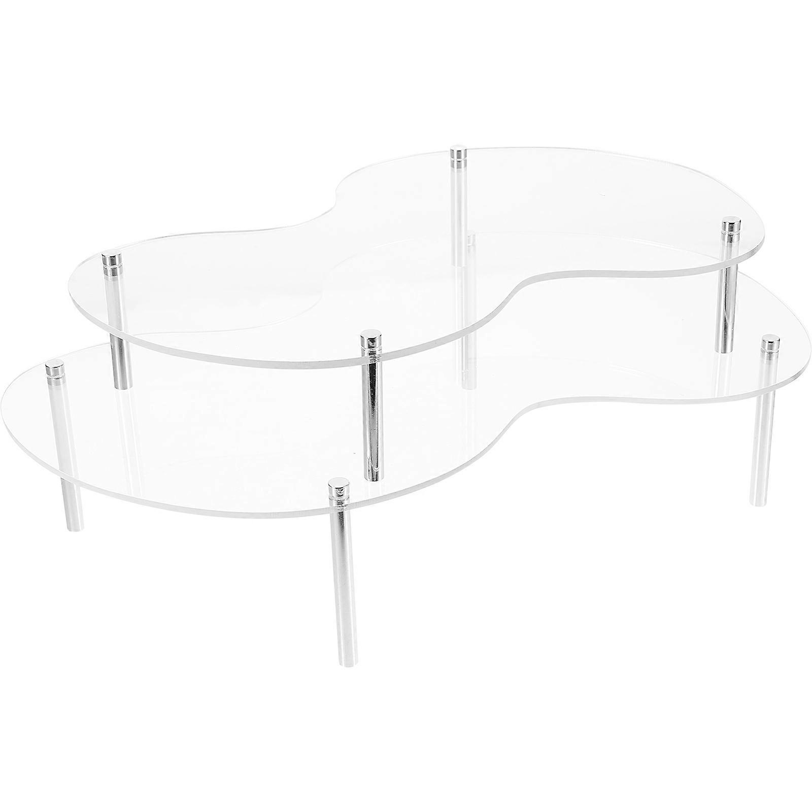 Cake And Cupcake Stand Elegant Dessert Display Stand Multi-Tiered Acrylic Stability 1Set