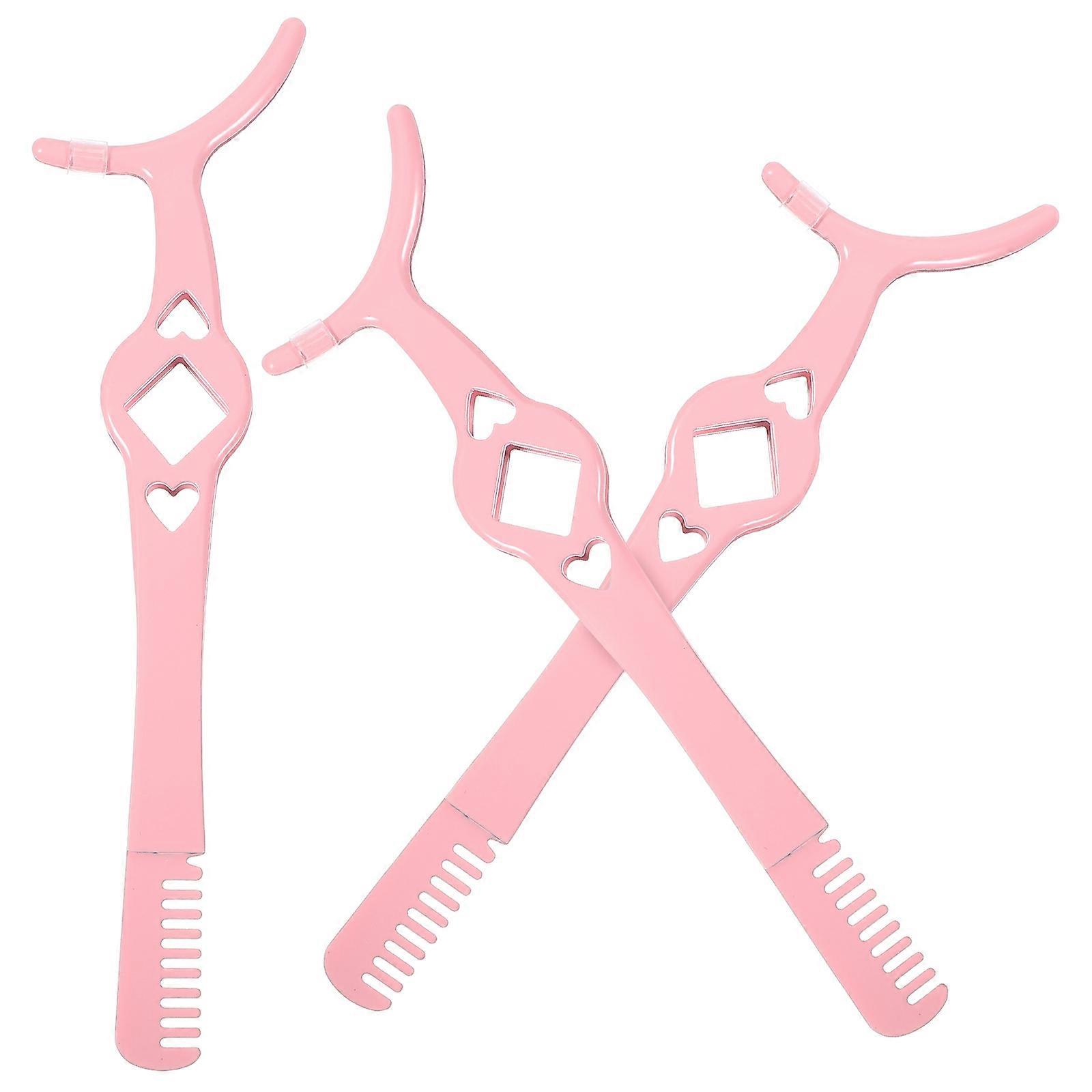 3pcs Durable Eyelash Applicator Tools Lash Clamp Tweezers & Comb for Precise Curling, Ideal for Professional Makeup Artists and Beauty Enthusiasts