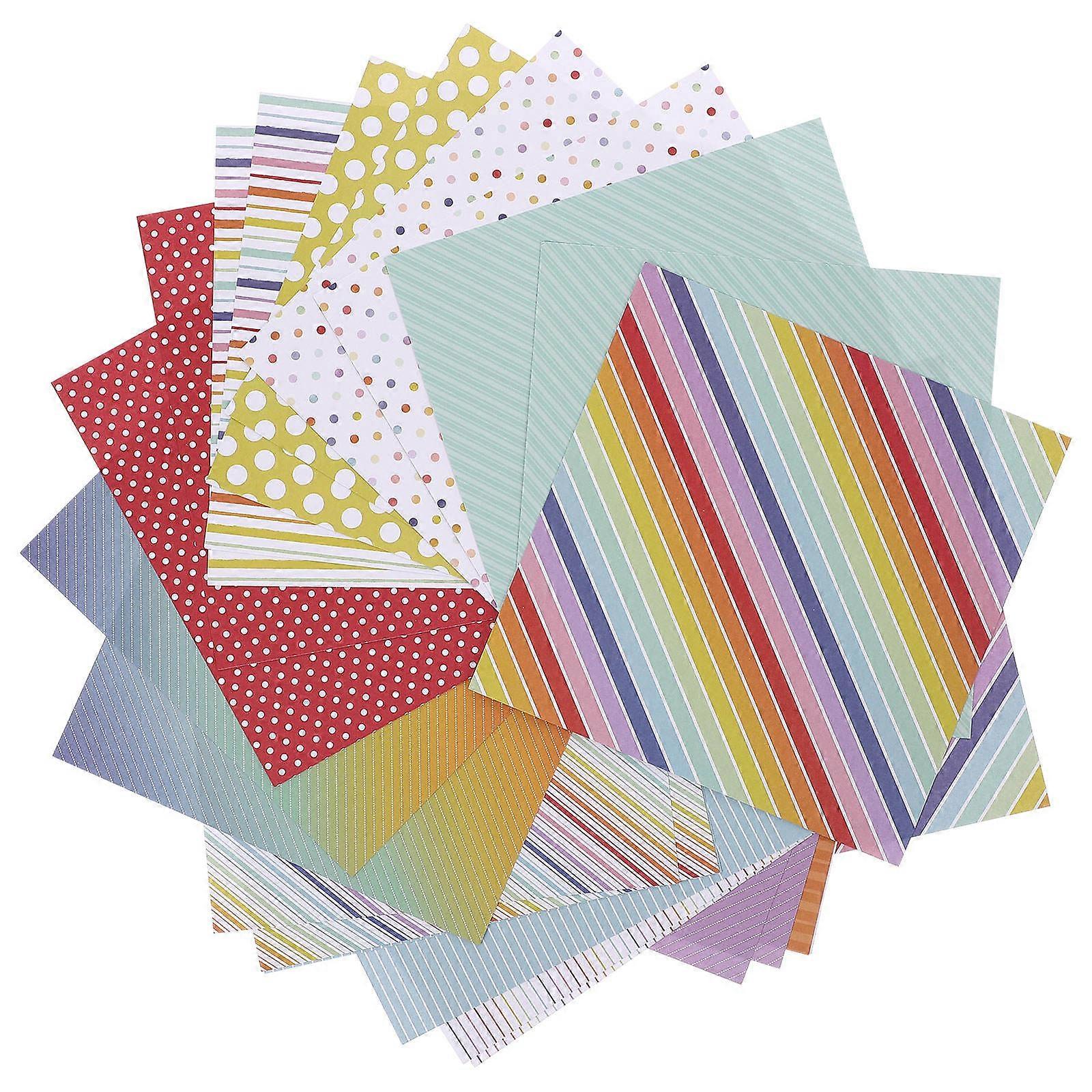 Textured Scrapbook Paper Hand Account Decorative Paper Children Art Craft Assorted Color 15.50X15.20X0.10cm Diy Capability 24 Sheets