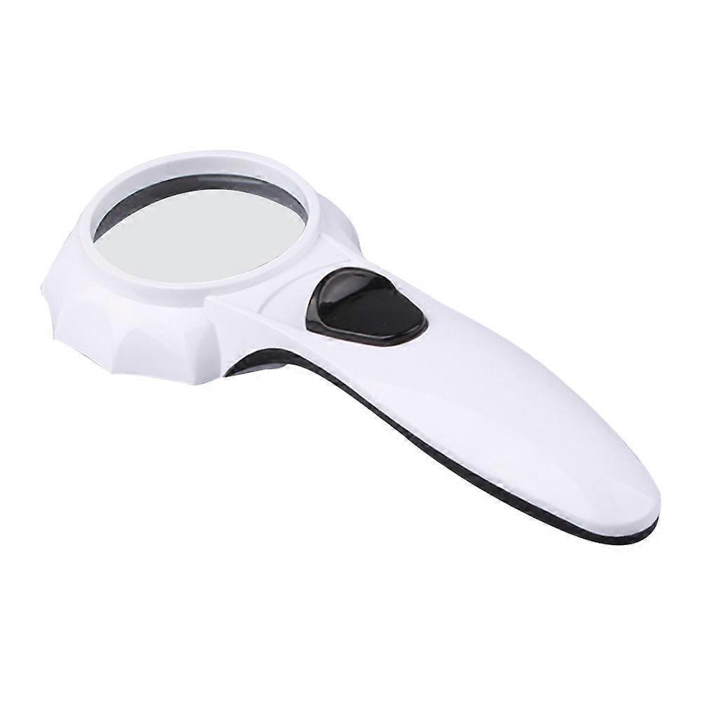 Handheld LED Magnifier with Bright Lights, Lightweight Portable Reading Glass for Seniors, Magnifying Lens for Books, Parts, and Detailed Observation