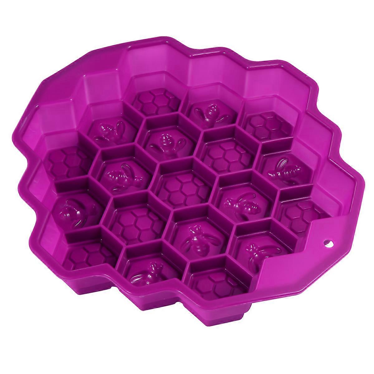 Silicone Honeycomb Molds Baking Tool Home Baking Purple 24.00X23.00X4.50CM Molding 1Pack