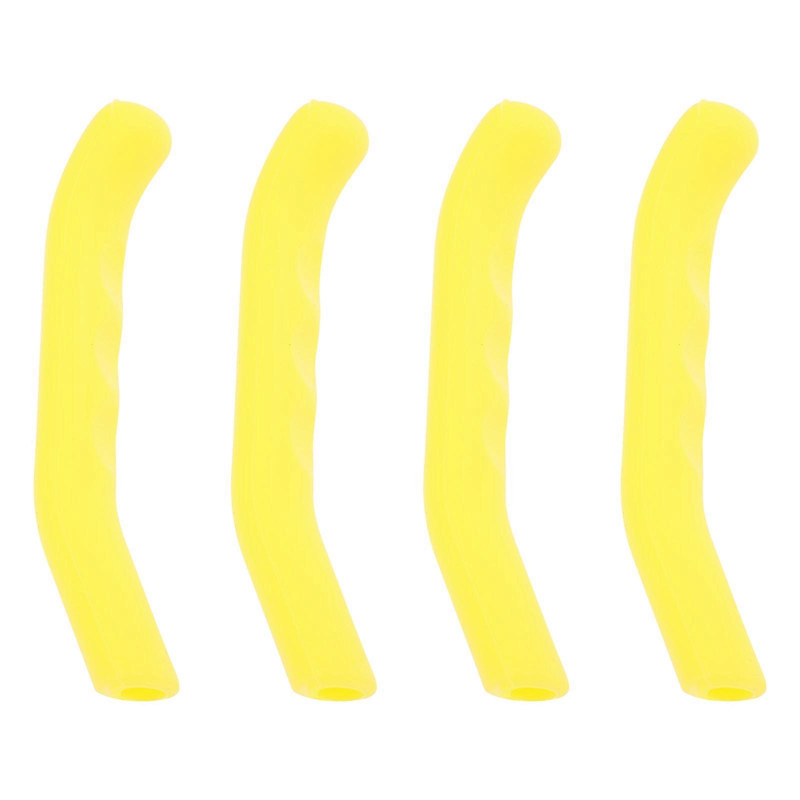 sykkel bremsespak grep kompakt design bremsegrep deksler gul 7,8x1,5cm anti-skli 4 stk