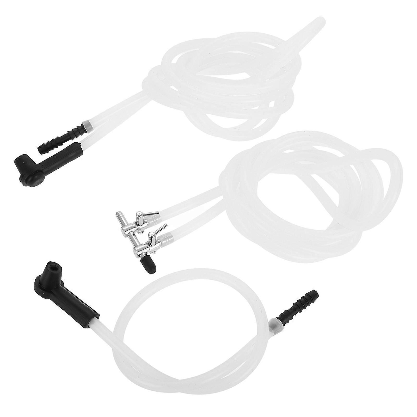 Brake Fluid Bleeder Hose Kit with Durable Metal Design for Universal Oil Bleeding Use – Easy to Use for Multiple Vehicle Models