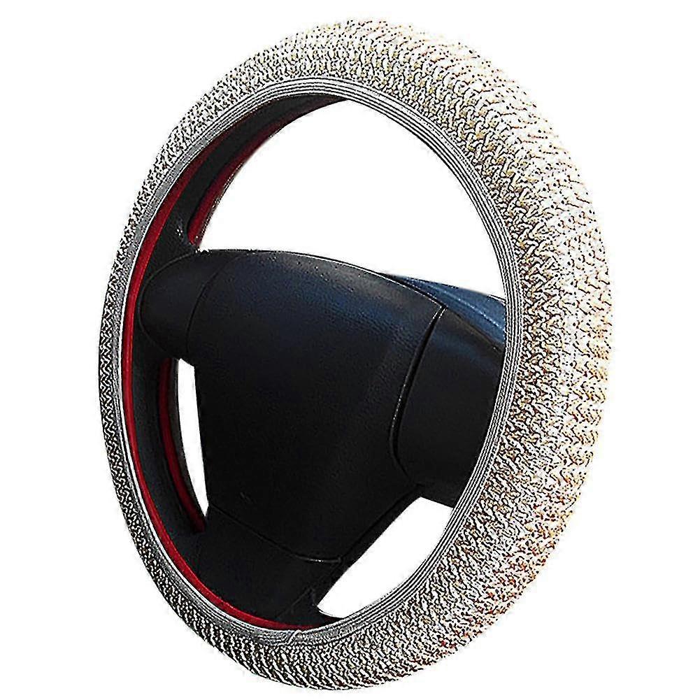 Steering Wheel Cover For Car, Breathable Non-Slip Beige, Universal Size, Comfortable Material, For All Vehicle Models