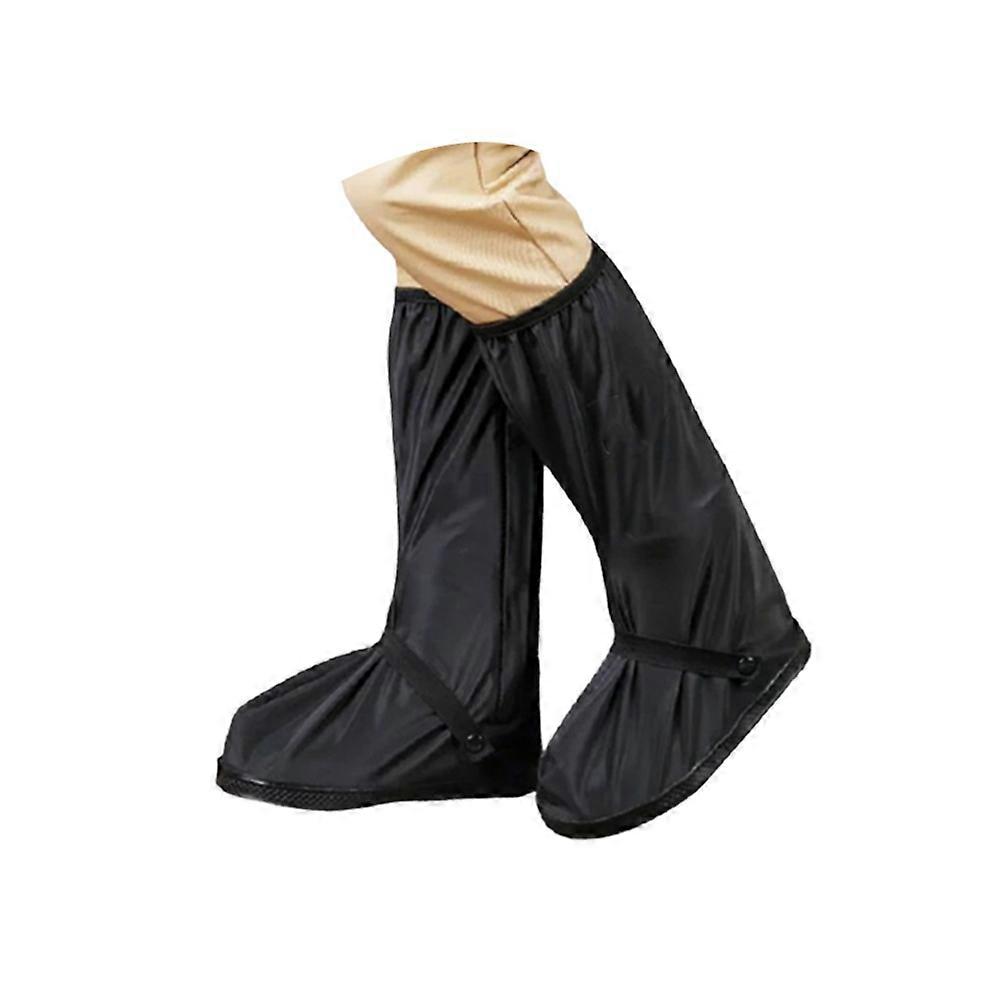 Boot Covers Waterproof Reusable Non-Slip Protective Entertainment L Black 1Pair