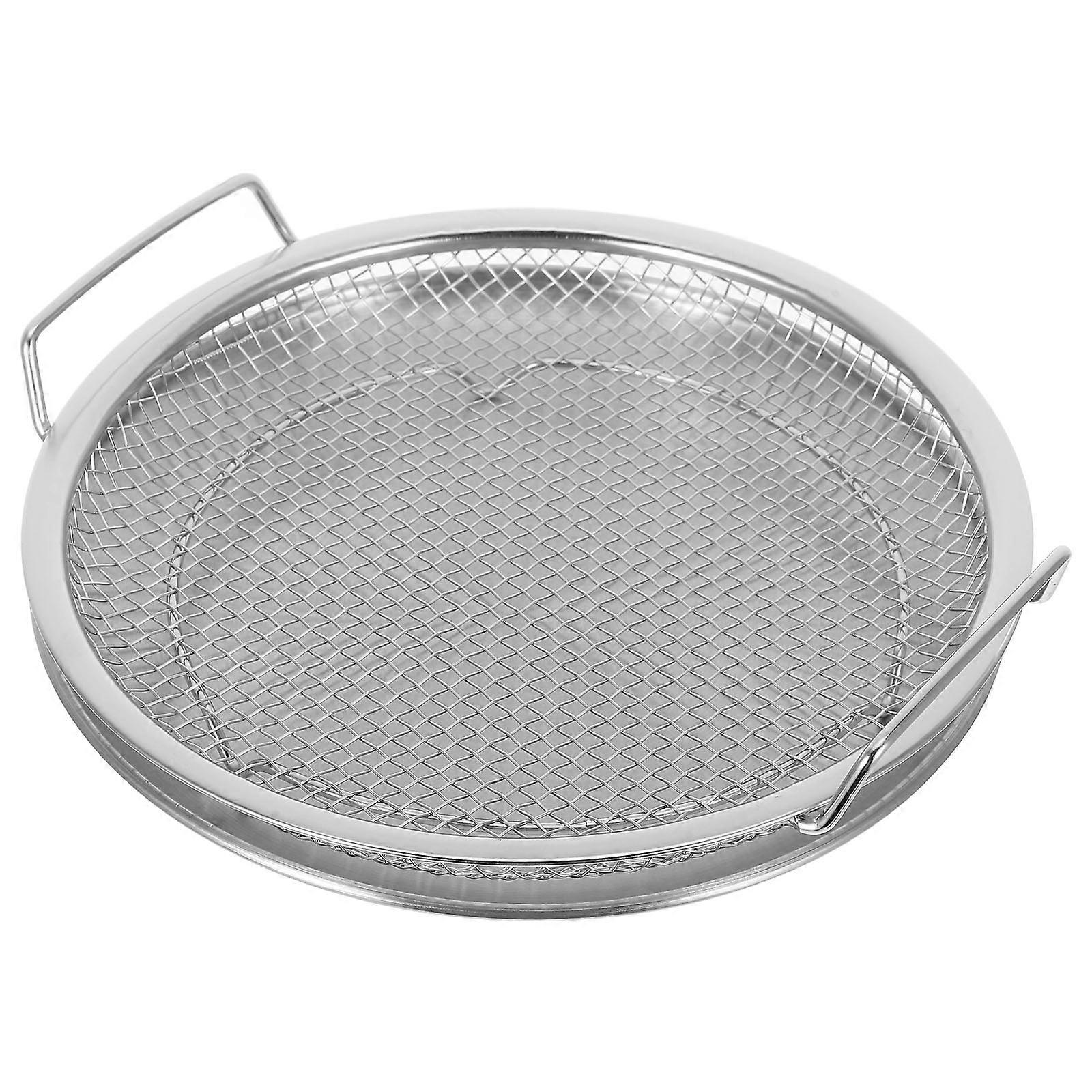 Frying Oil Drain Rack Stainless Steel Steamer Basket Mesh Drain Convenient Design Home Use 1Set