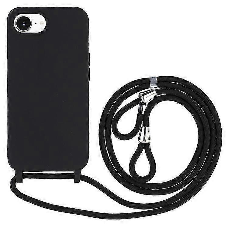 Compatible For iPhone 16e Case TPU Soft Shockproof Phone Cover with Adjustable Lanyard