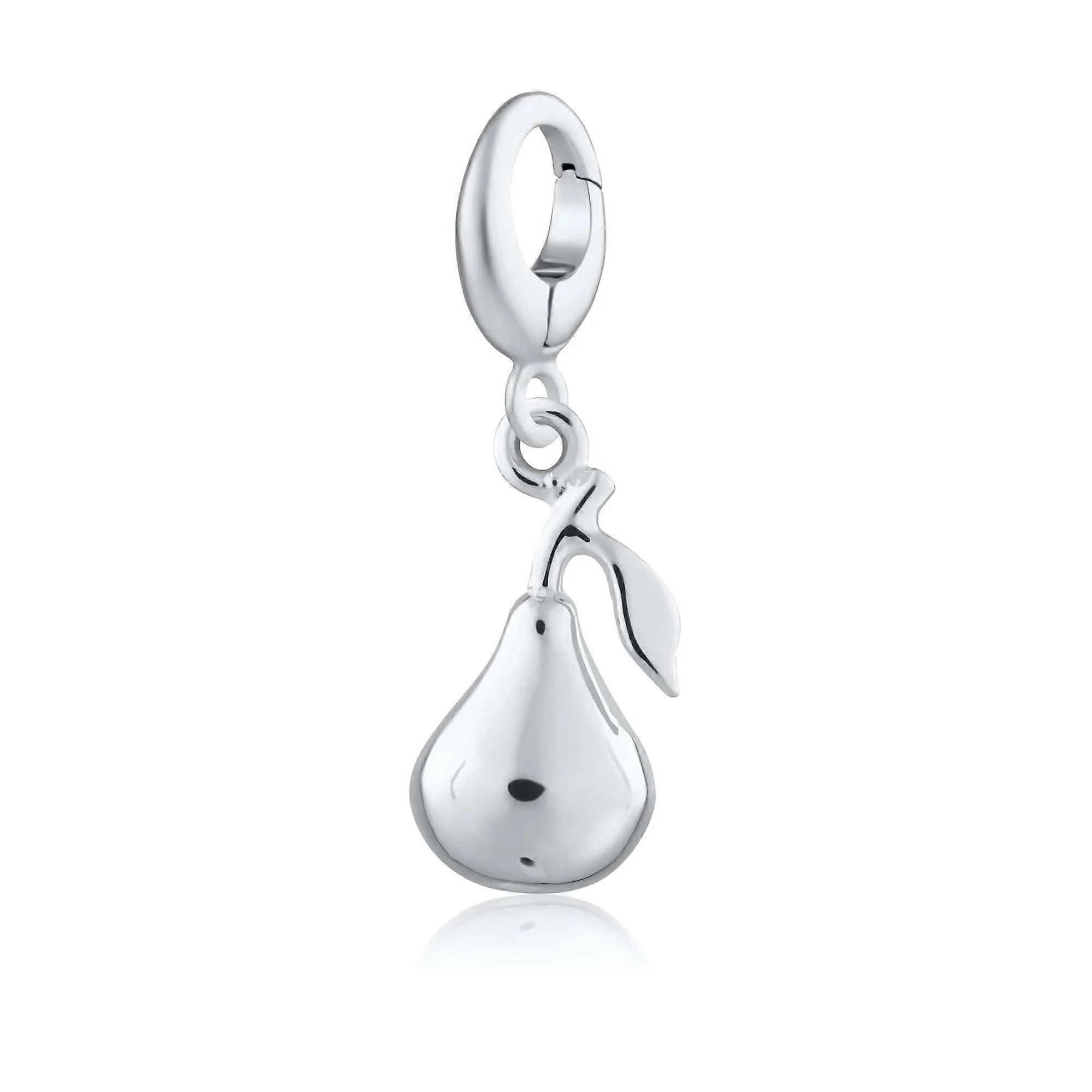 Silver Pear Charm CSPR