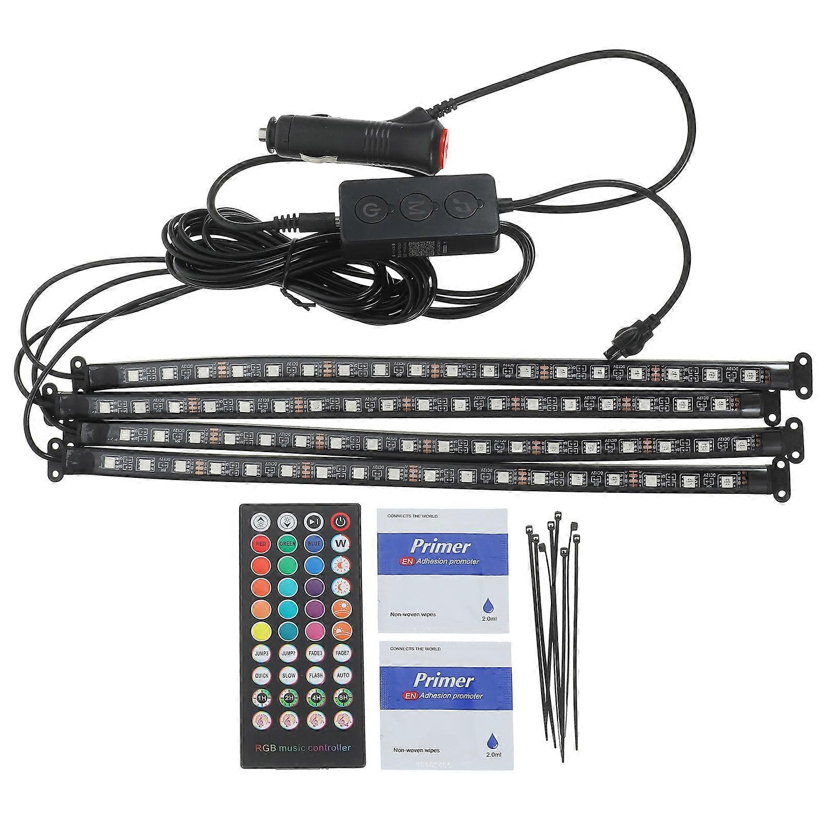 Interior Lights Strip Light With Brightness Adjustment Color Change For Various Scenes 1Set