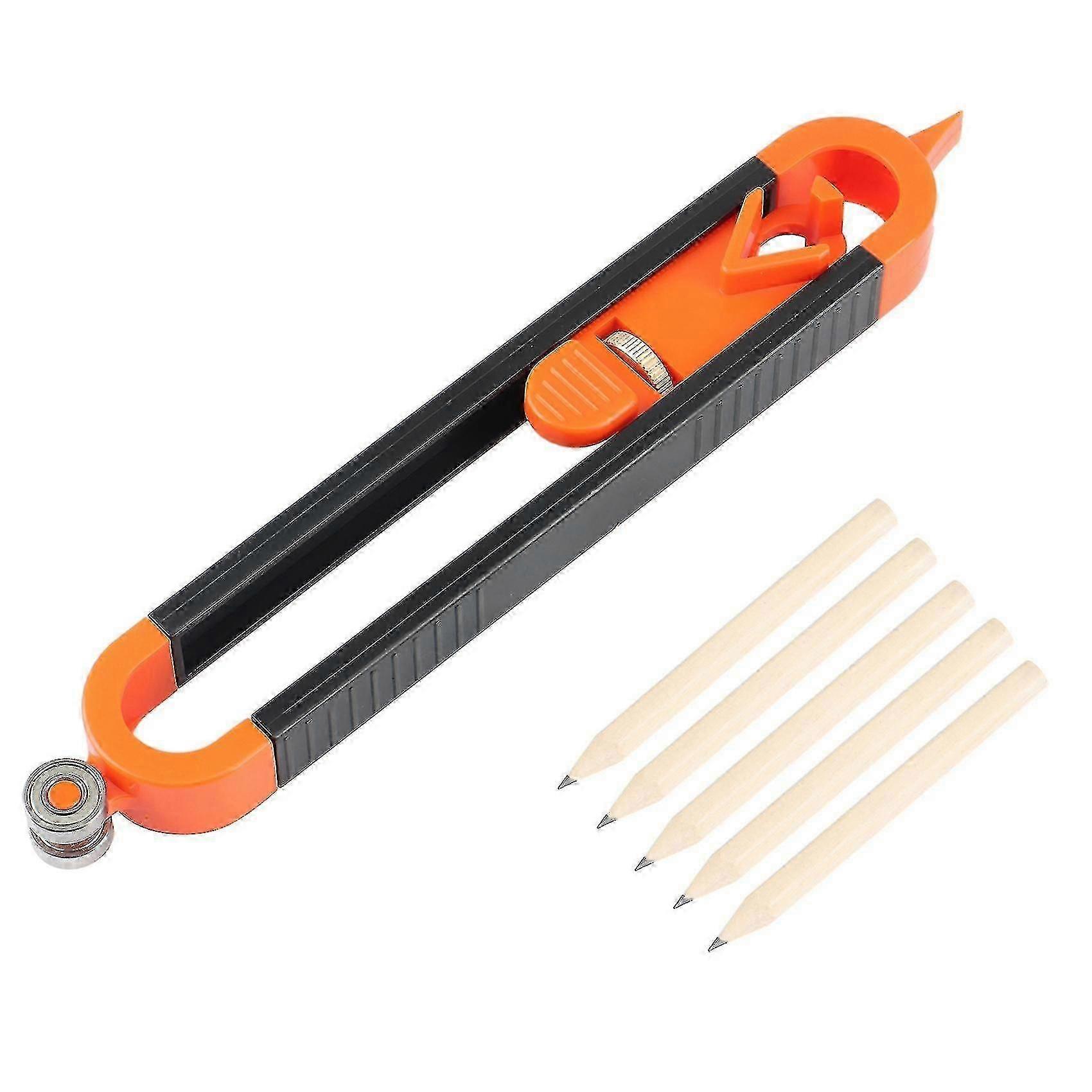 Profile Scribing Ruler Contour Gauge Adjustable Locking Woodworking Measuring Gauge Measurement Too