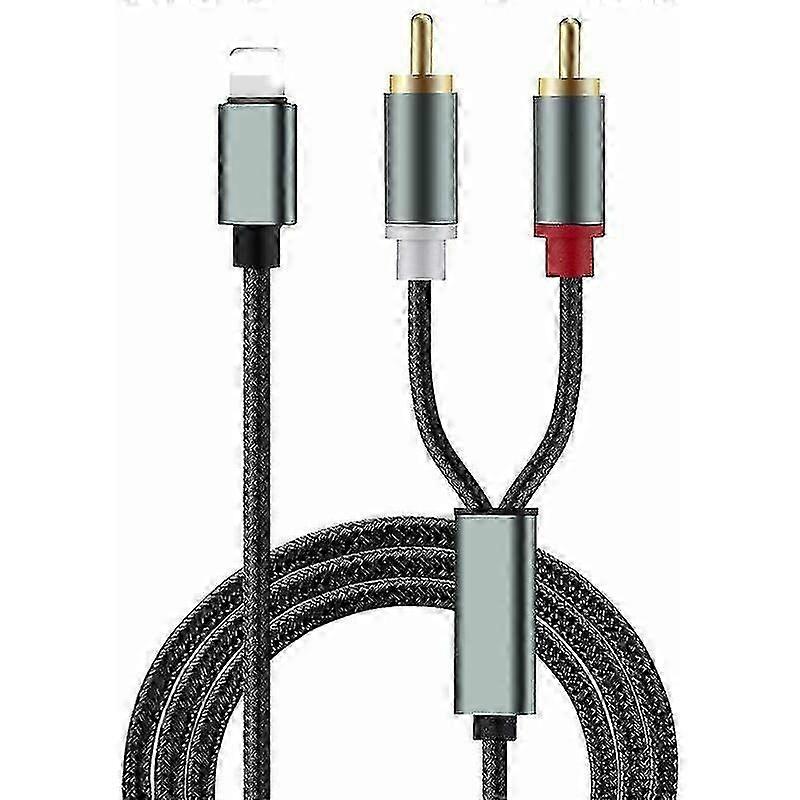 Apple to 2RCA Audio Cable for Linking iPhone to Audio Devices