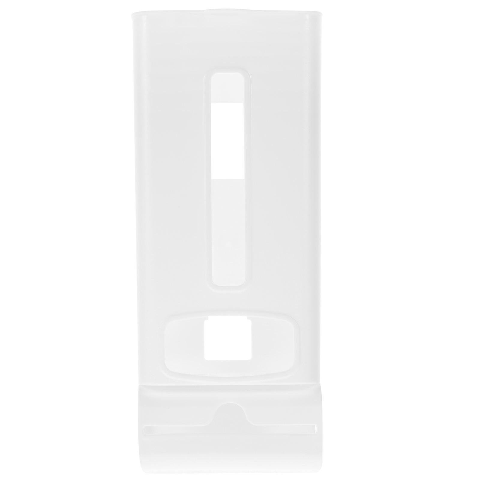 Wall Mount Grocery Bag Dispenser Plastic Bag Storage Box For Kitchen Use Rectangular Shape White 1Pack