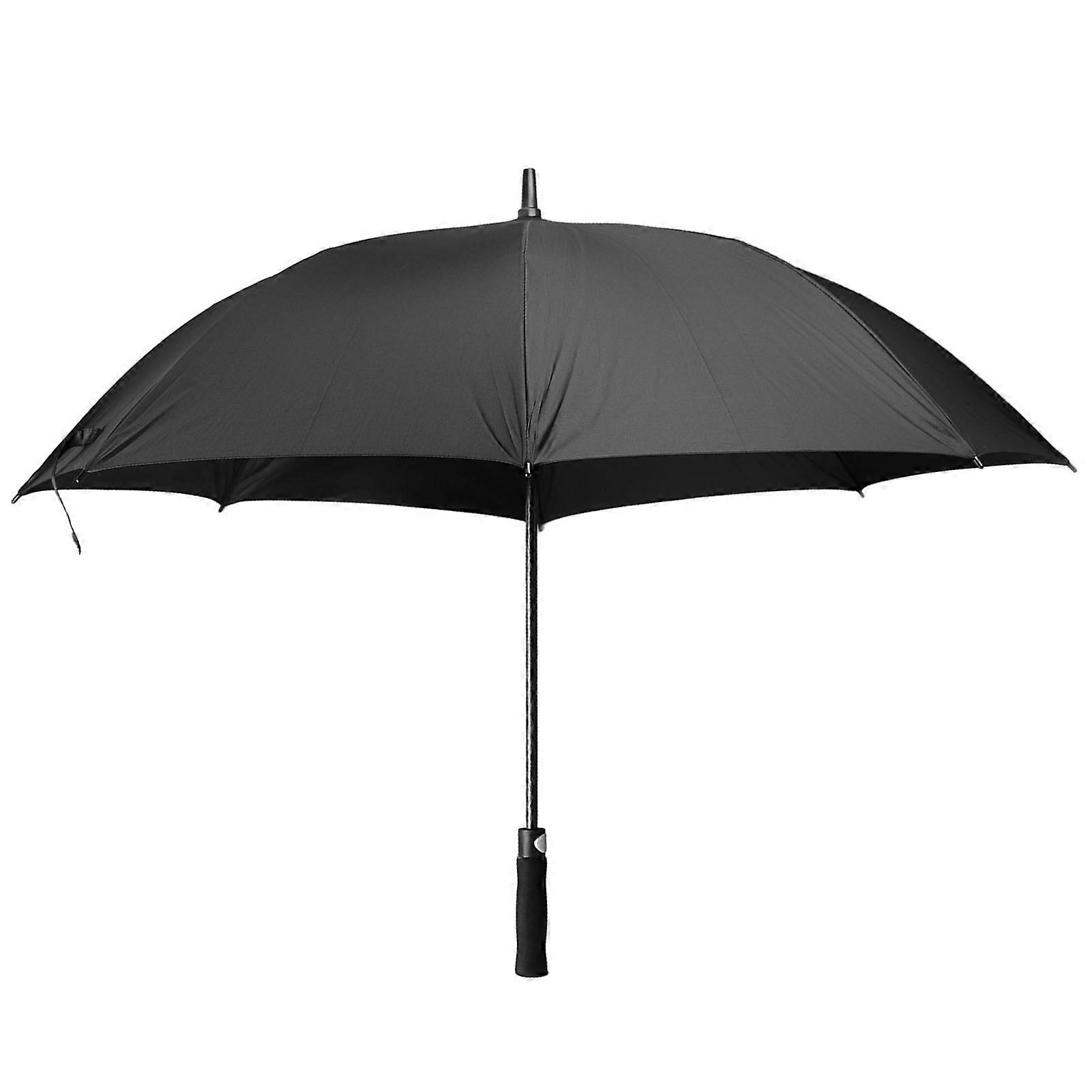 Parapluie à long mât, grand format, coupe-vent, entièrement en fibre, pour publicité, cadeau promotionnel, noir, pongé, 27 pouces, 8 os