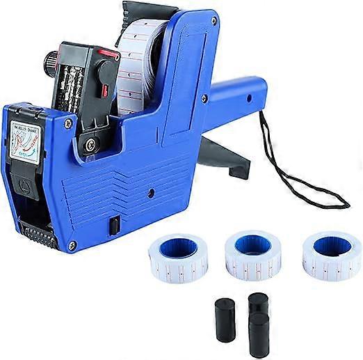 8 Digit Numeric Tag Maker with 3 Label Paper Rolls and 3 Ink Wheels