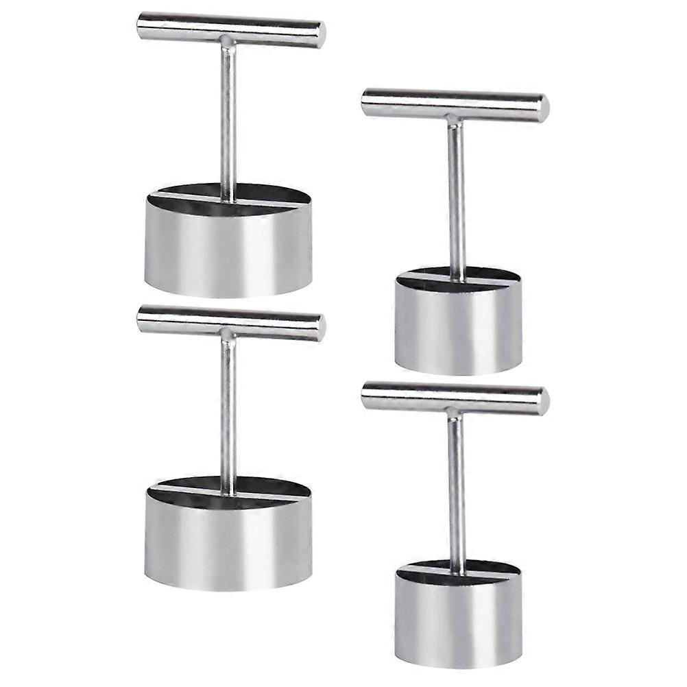 Fruit Core Removal Tool Metal Fruit Corers Ergonomic Handle Kitchen Use Silver 4Pcs