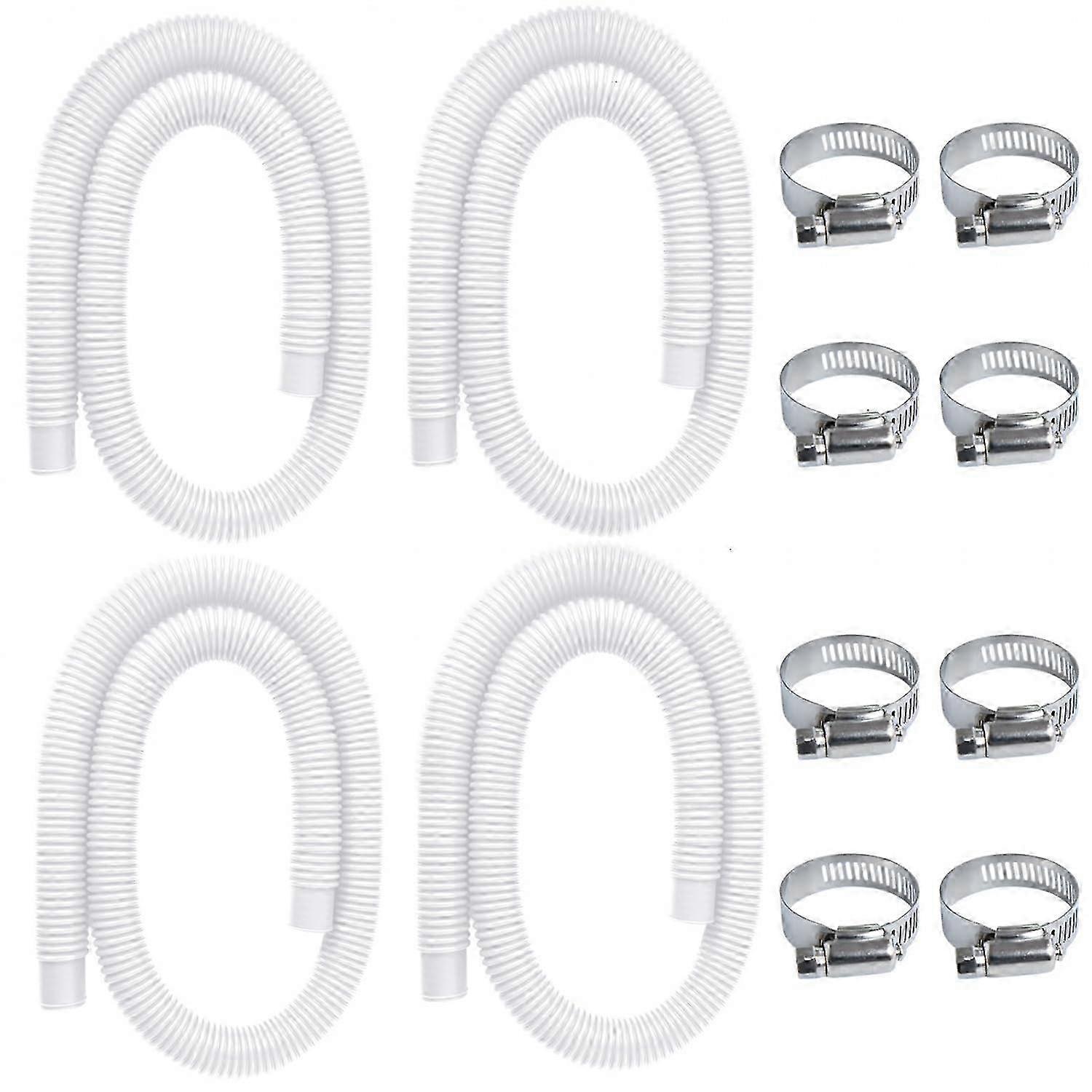 Pool Pump Replacement Hose for Above Ground Pools, 4 Pack 1.25 x 59 Inch Filter Pump Hose, Suitable for Certain Brands