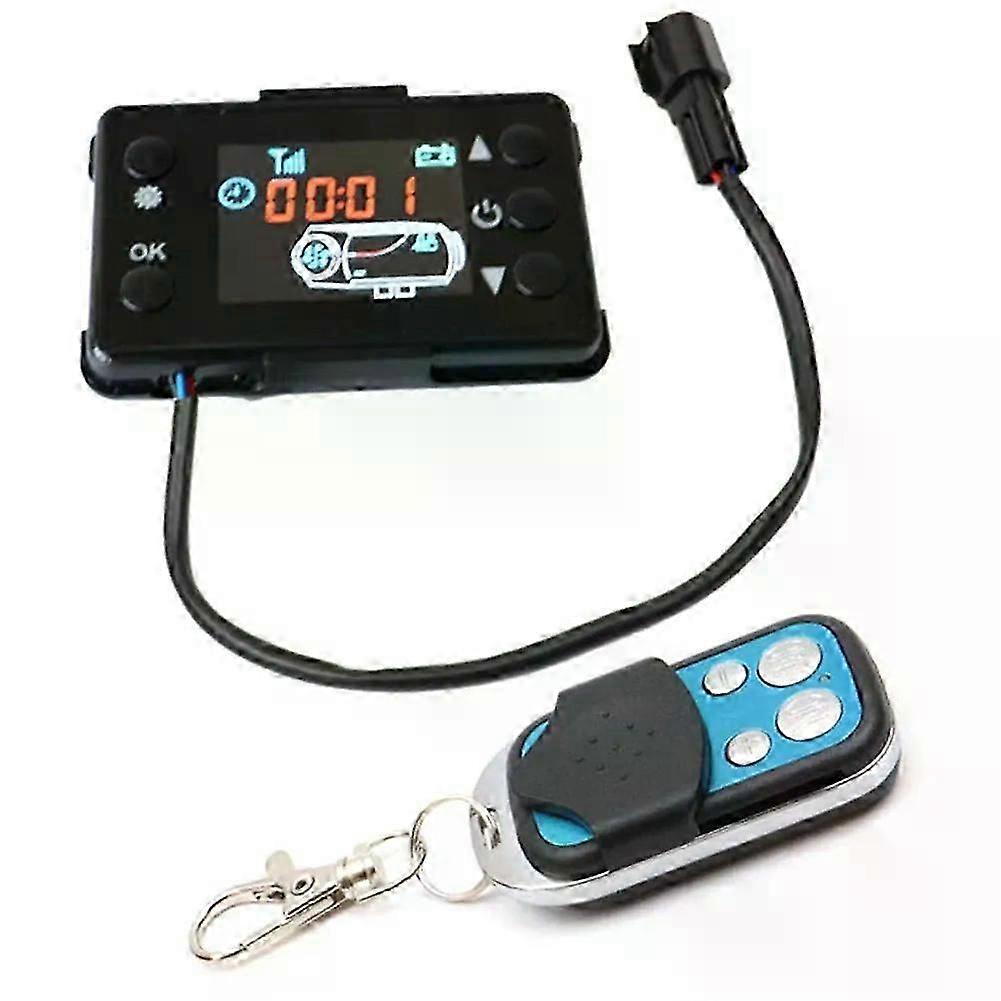 12/24V Car Diesel Air Heater LCD Switch Controller Adjustable Timer Auto Parking Heater Remote Control Panel Fit For Car Truck Van