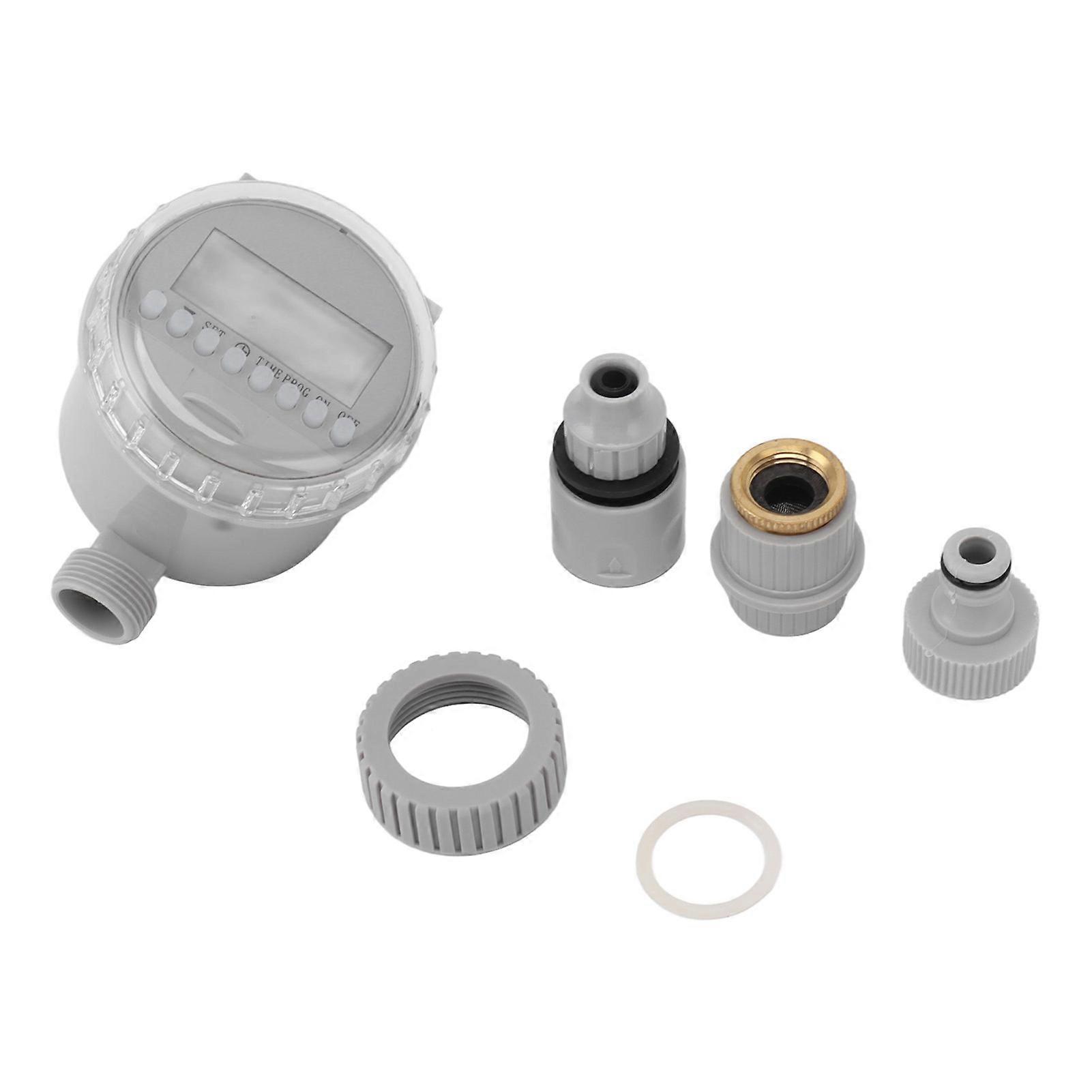 Watering Timer Water Controlling Automatic Drip Irrigation Timer for G1/2 G3/4 Threaded Faucet Garden Potted Plants Grey