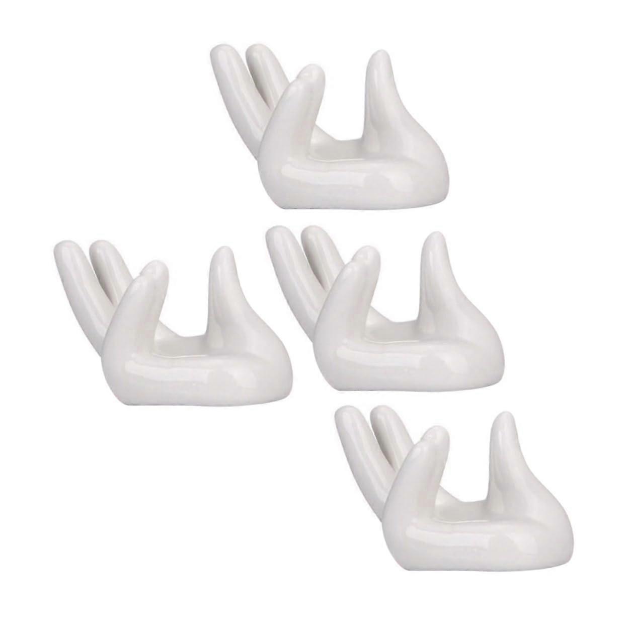 4 pieces of handmade ceramic stands, durable and.