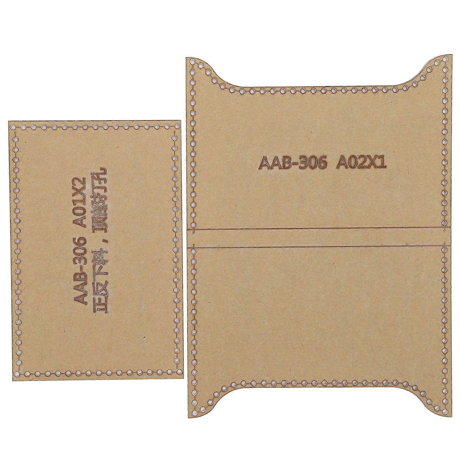 2025 Latest Model  2Pcs Acrylic Template Card Bag DIY Leather Pattern Wallet