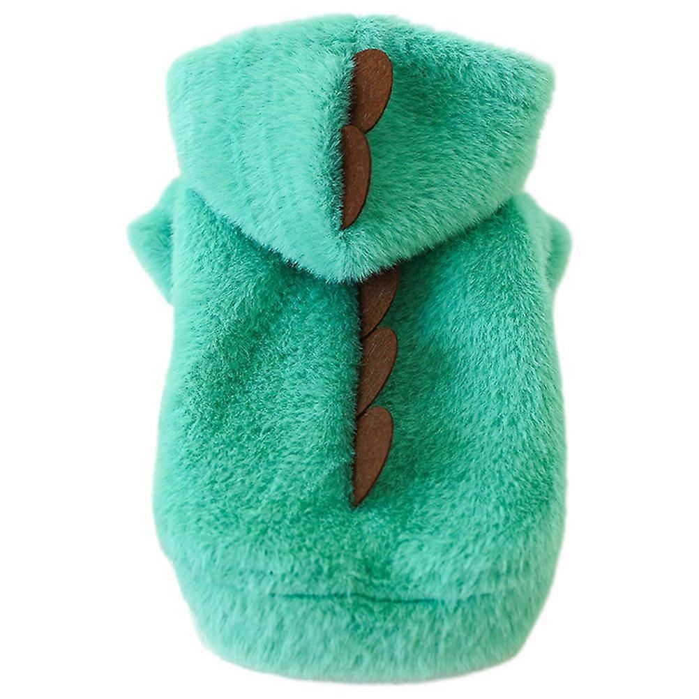 Pet Dog Clothes Cold Weather Dog Coats Comfortable Wear M Size Light Green 1Set