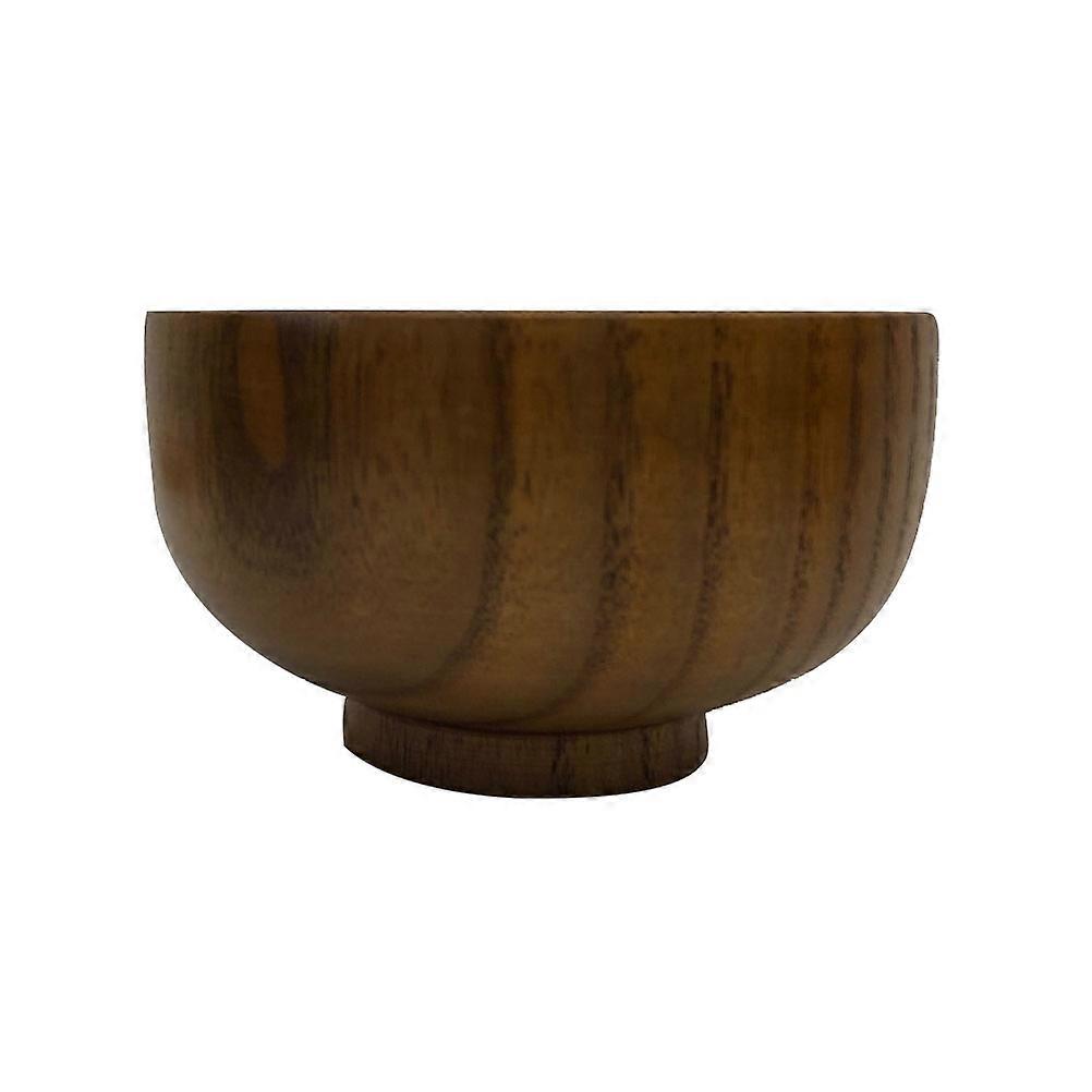 Wooden Bowl for Soup, Rice, and Salad Portable, Washable Fall Design, Natural Wood Tableware