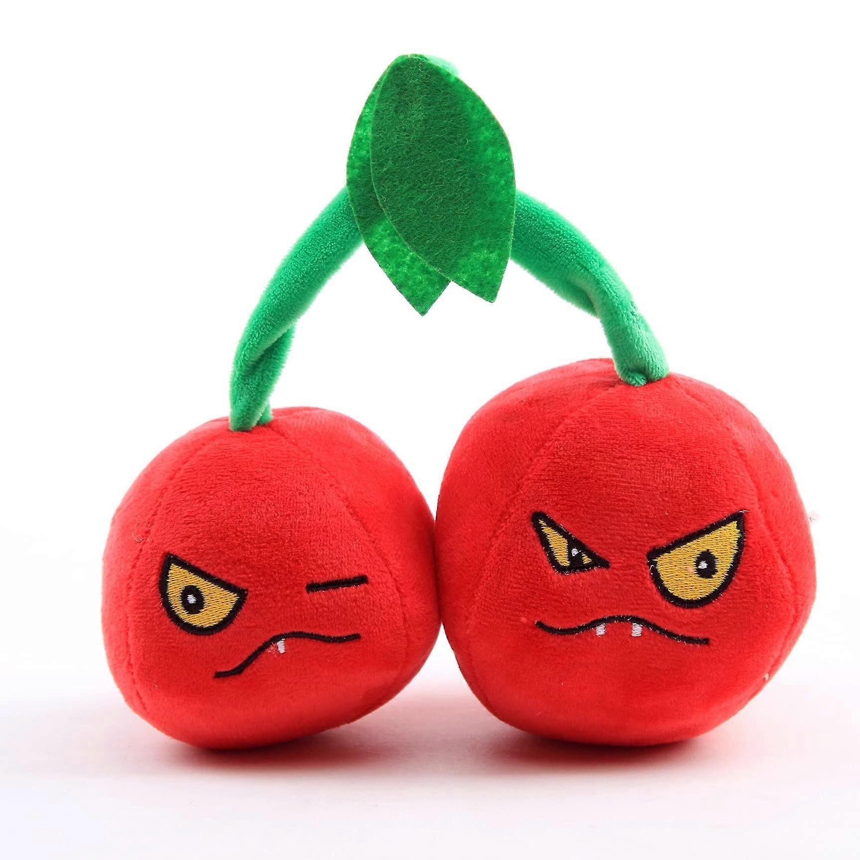 Plants Double Cherries Fruit Plush Soft Stuffed Plush Toy 20cm, Two Cherry Plush, Fruit Plush Toy, Kids Plush