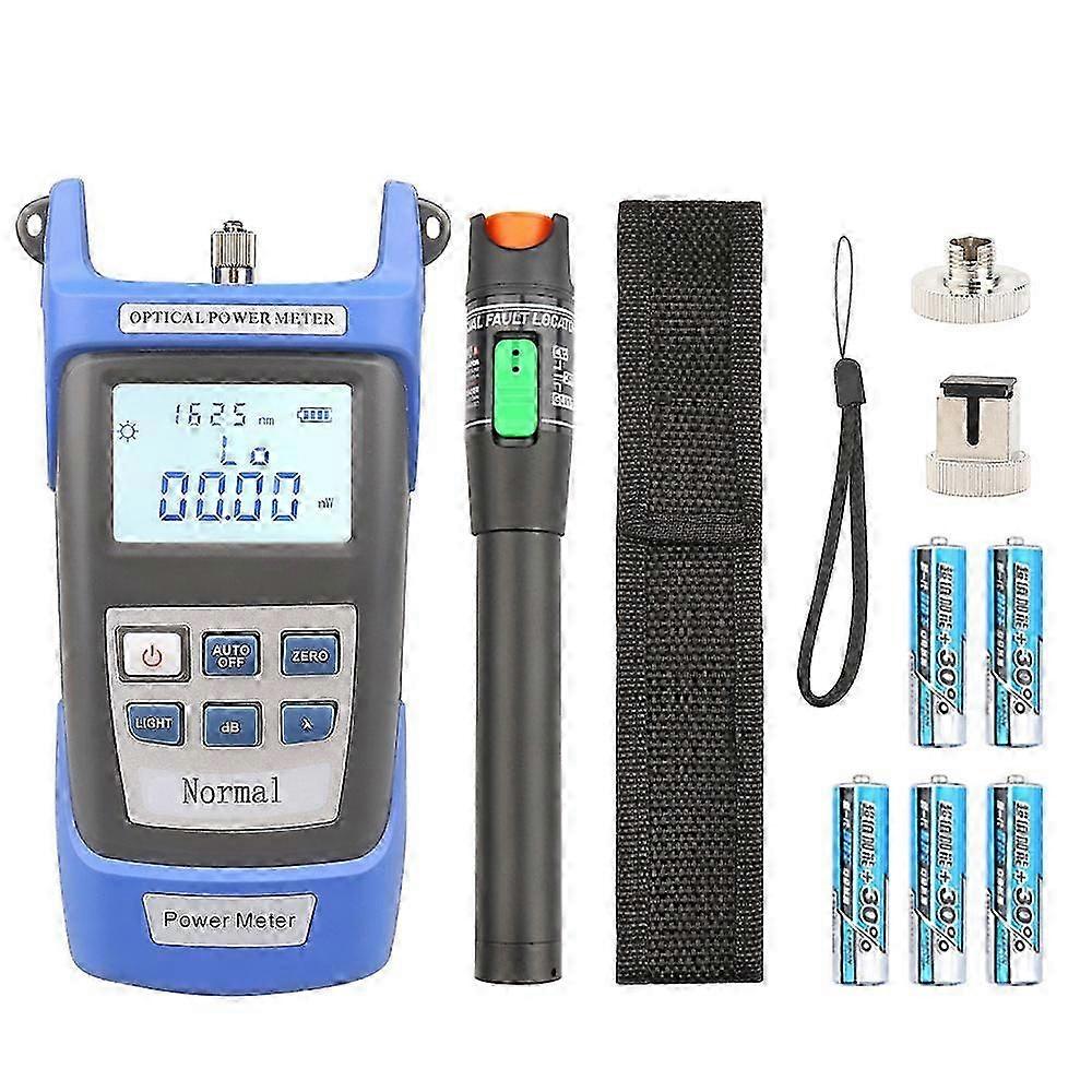 Optical Fiber Tool Kit Optical Power Meter Handheld 30mW Optical Fiber Tester Portable Pen Type Red Light Visual Fault Locator Fiber Test Pen