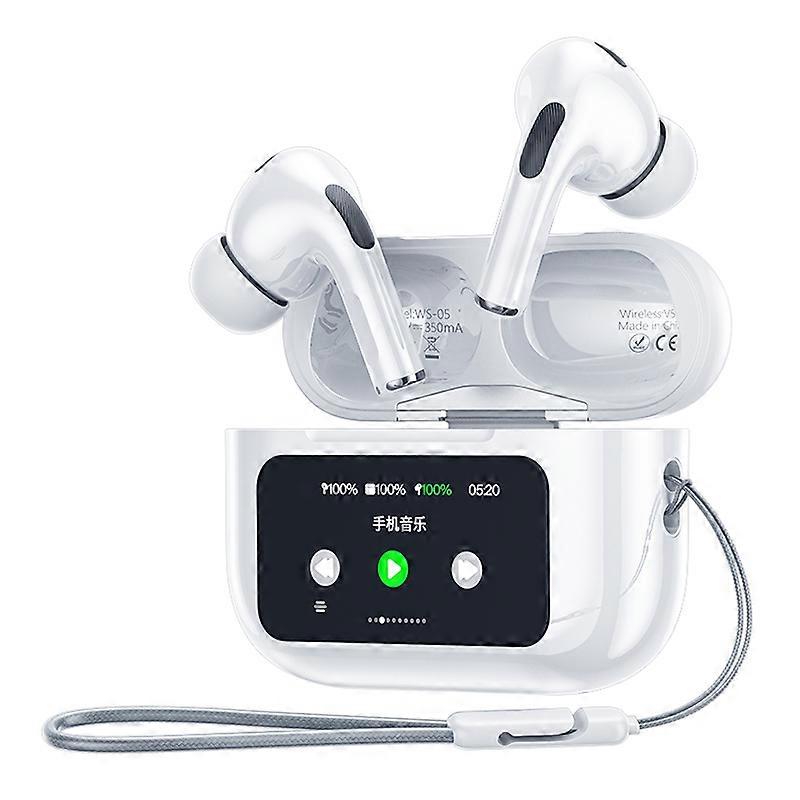 WEKOME WS-05 TWS Auricolare compatibile con Bluetooth ANC + ENC Cuffie con riduzione del rumore con custodia di ricarica con schermo a colori