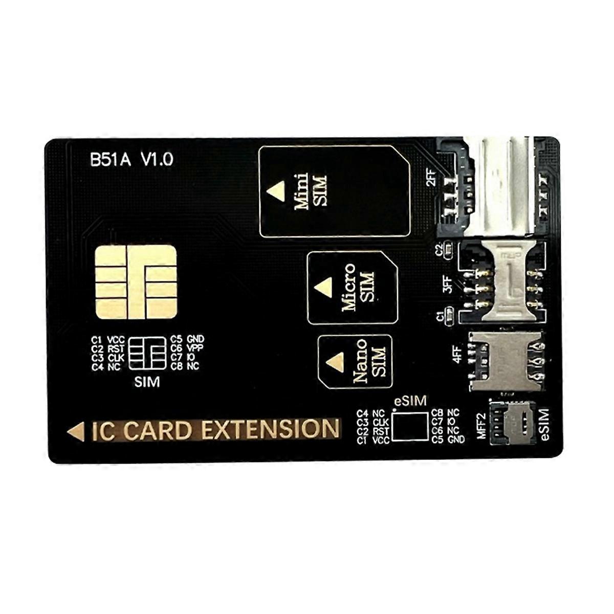 4 in 1 Adapter Test Card Supports Mini SIM/Micro-SIM/Nano SIM/ESIM