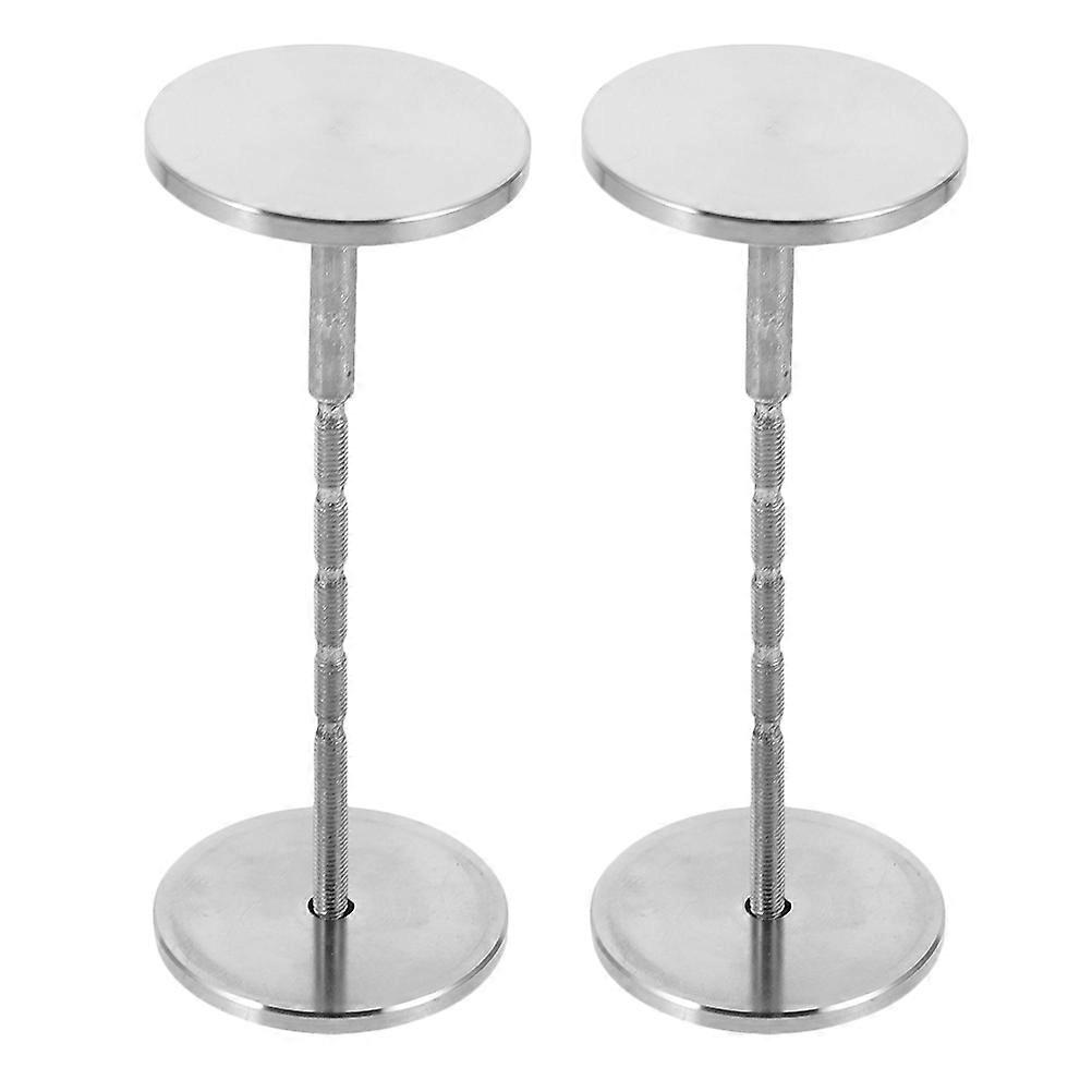 Door Knob Plate Precision Design Round Hole Plate For Security Door Silver Diameter 40mm 2Pcs