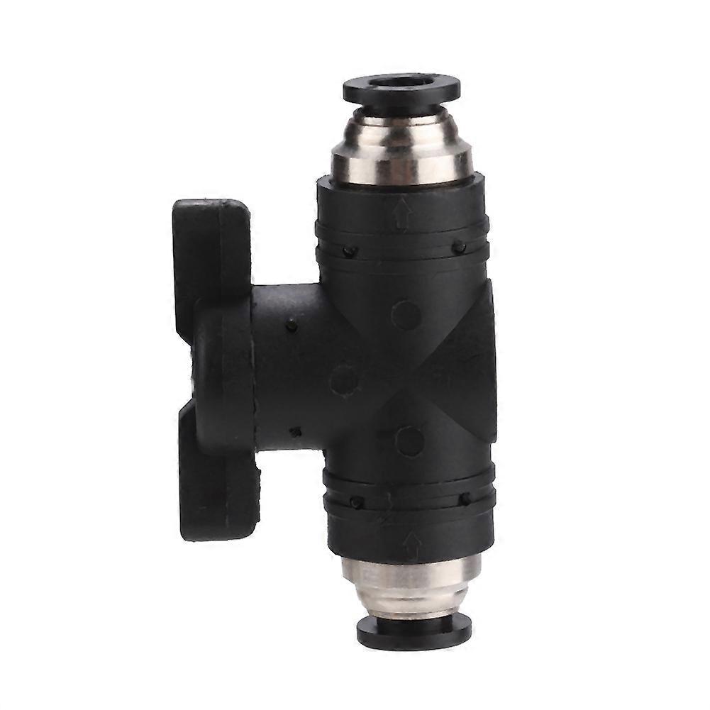 2-Way Aquarium Air Flow Control CO2 Regulator Manual On/Off Switch Valve for 6mm Pipe