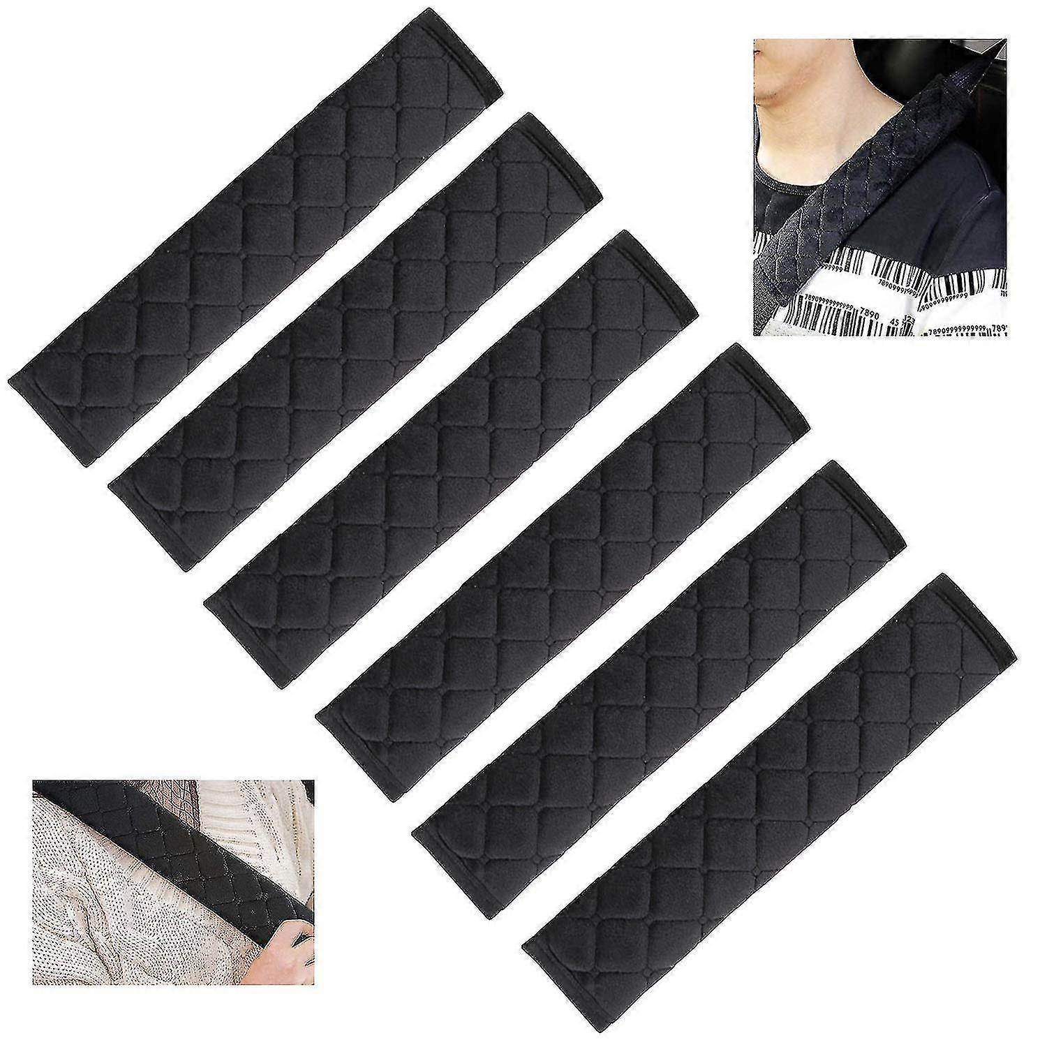 6pcs Seat Belt Pads - Soft Shoulder Covers for Car Seat Belts - Comfortable Protection & Style in 6 Pack