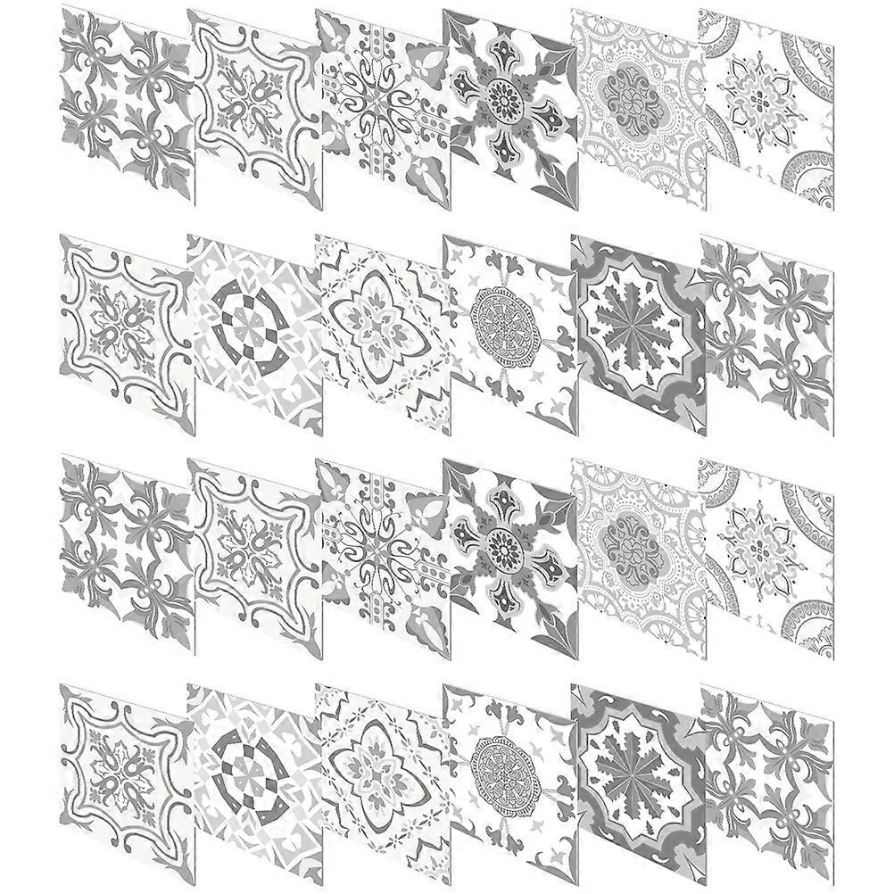 Oil-Proof Peel And Stick Tiles Kitchen Backsplash Wallpaper Easy To Peel And Remove 10x10cm 24Set