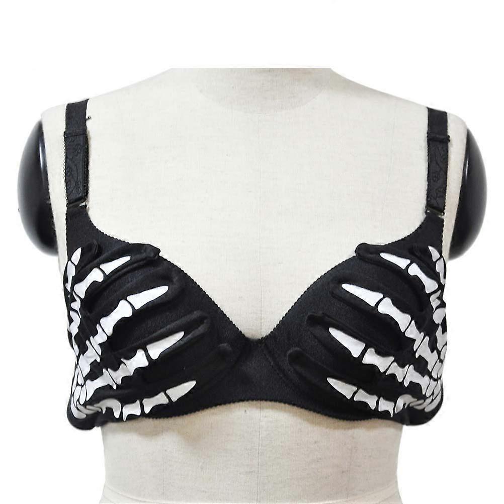 Halloween Masquerade Performance Bra with Skeleton Claw Pattern XXL 1Pack