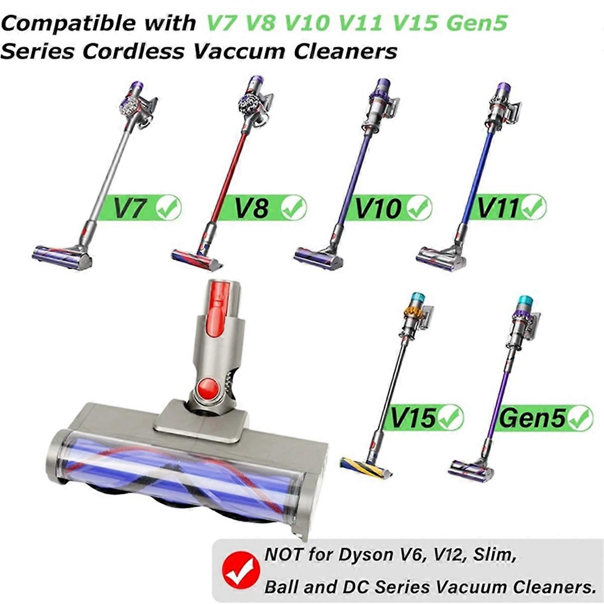 Vacuum Direct Drive Head Cleaner Brushes with Green Optical LED Light