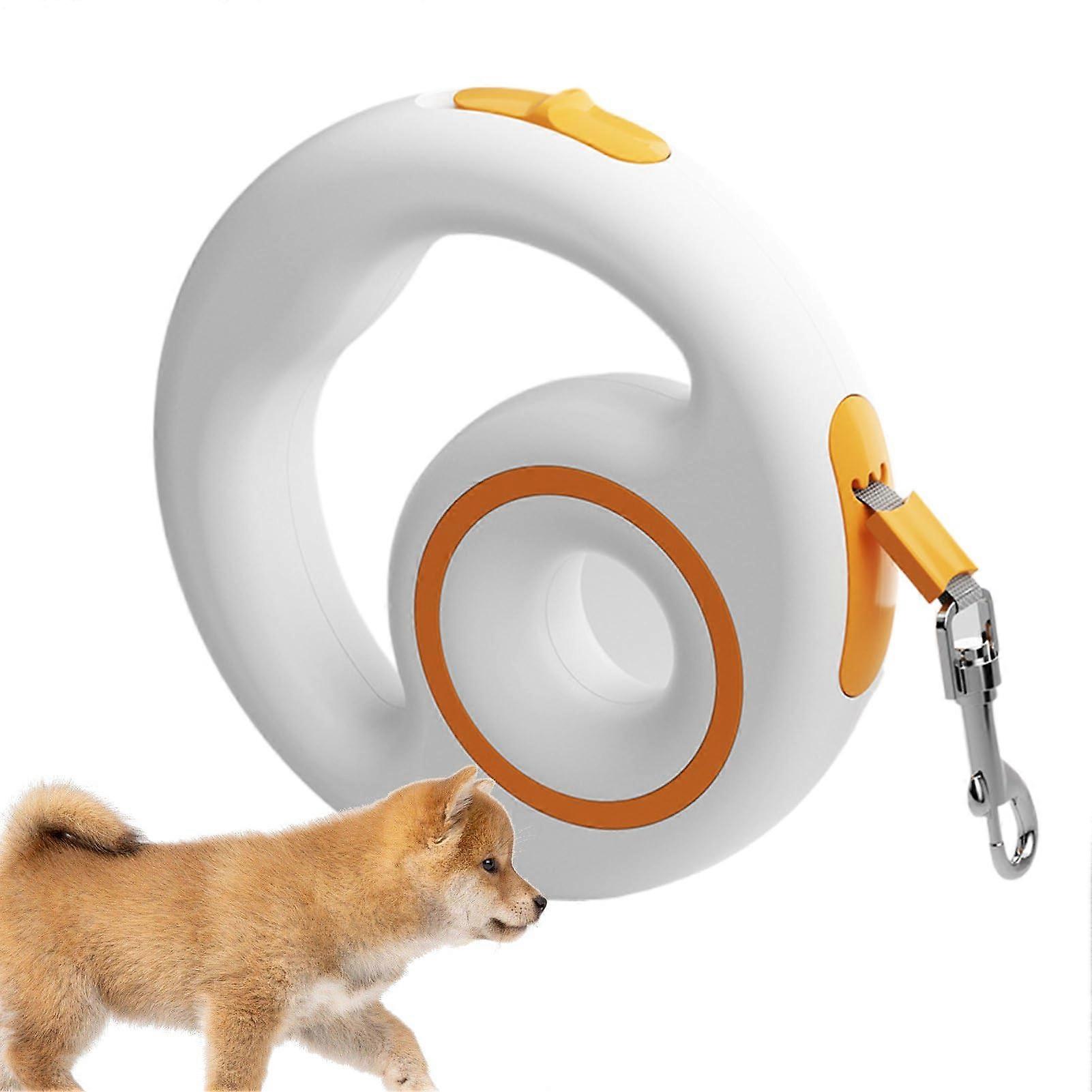 Flexible Retractable Leash for Pets, Durable System for Outdoor Beach Orange