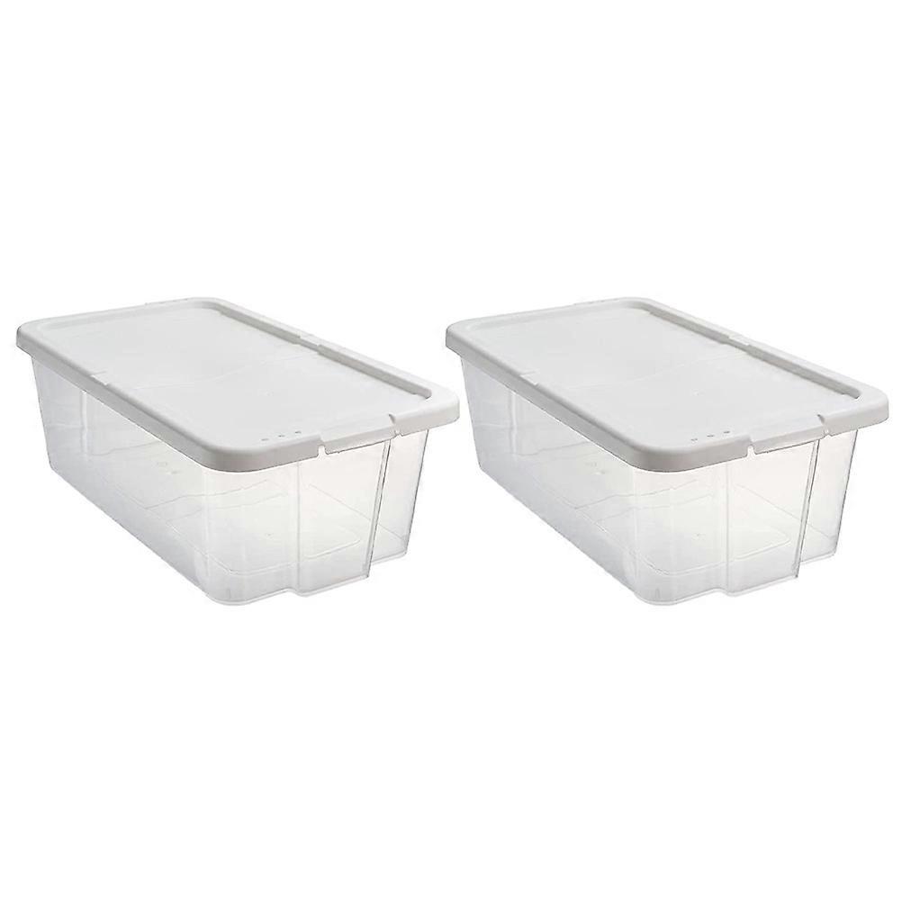 Shoes Storage Box Plastic for Storage 2Pcs Transparent Household Display Cases