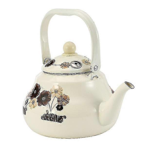 Bouilloire en émail de mode avec sifflet Design convivial traditionnel