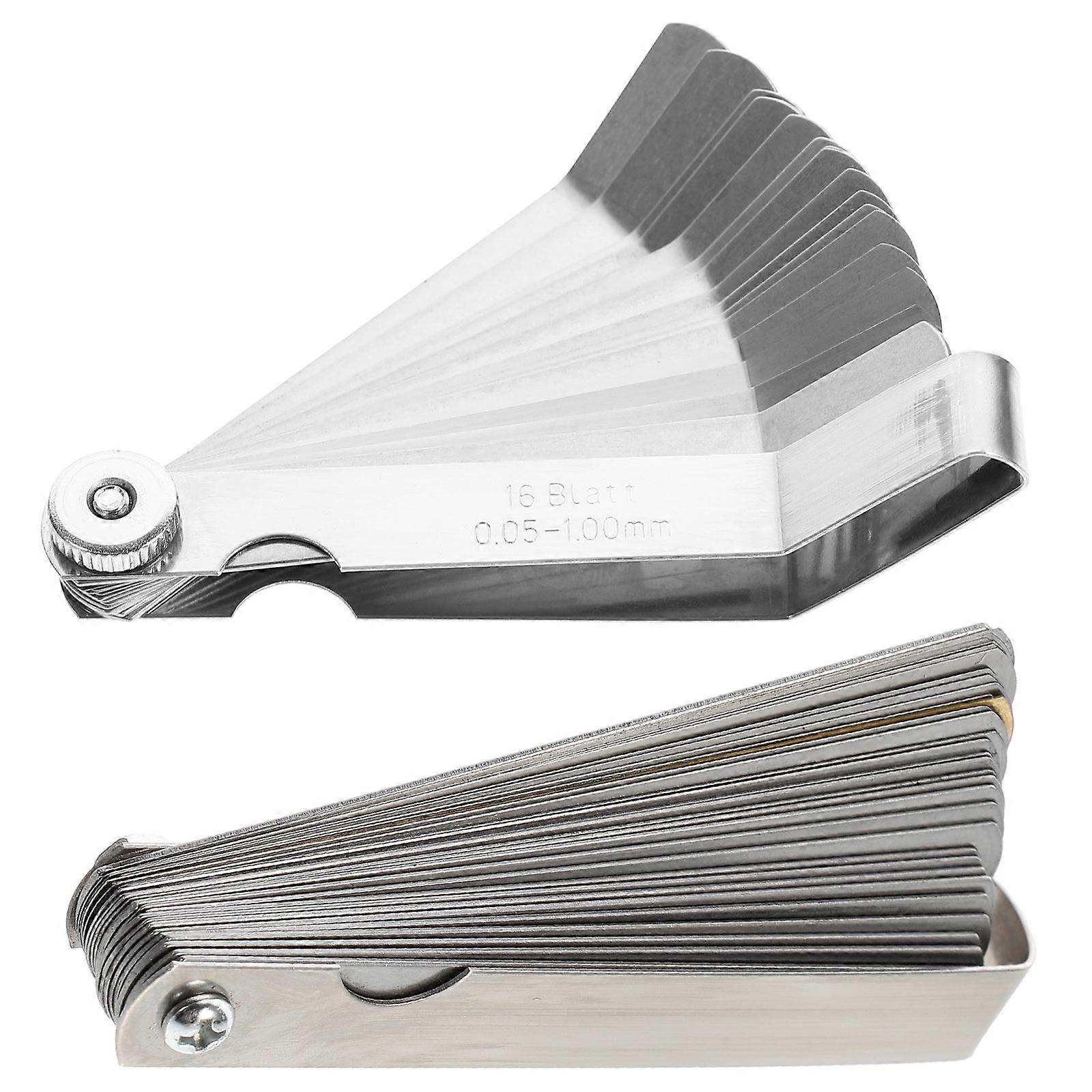 Feeler Gauge Set 2Pcs Silver Spring Steel for Using with Almost Error-Free Measurement